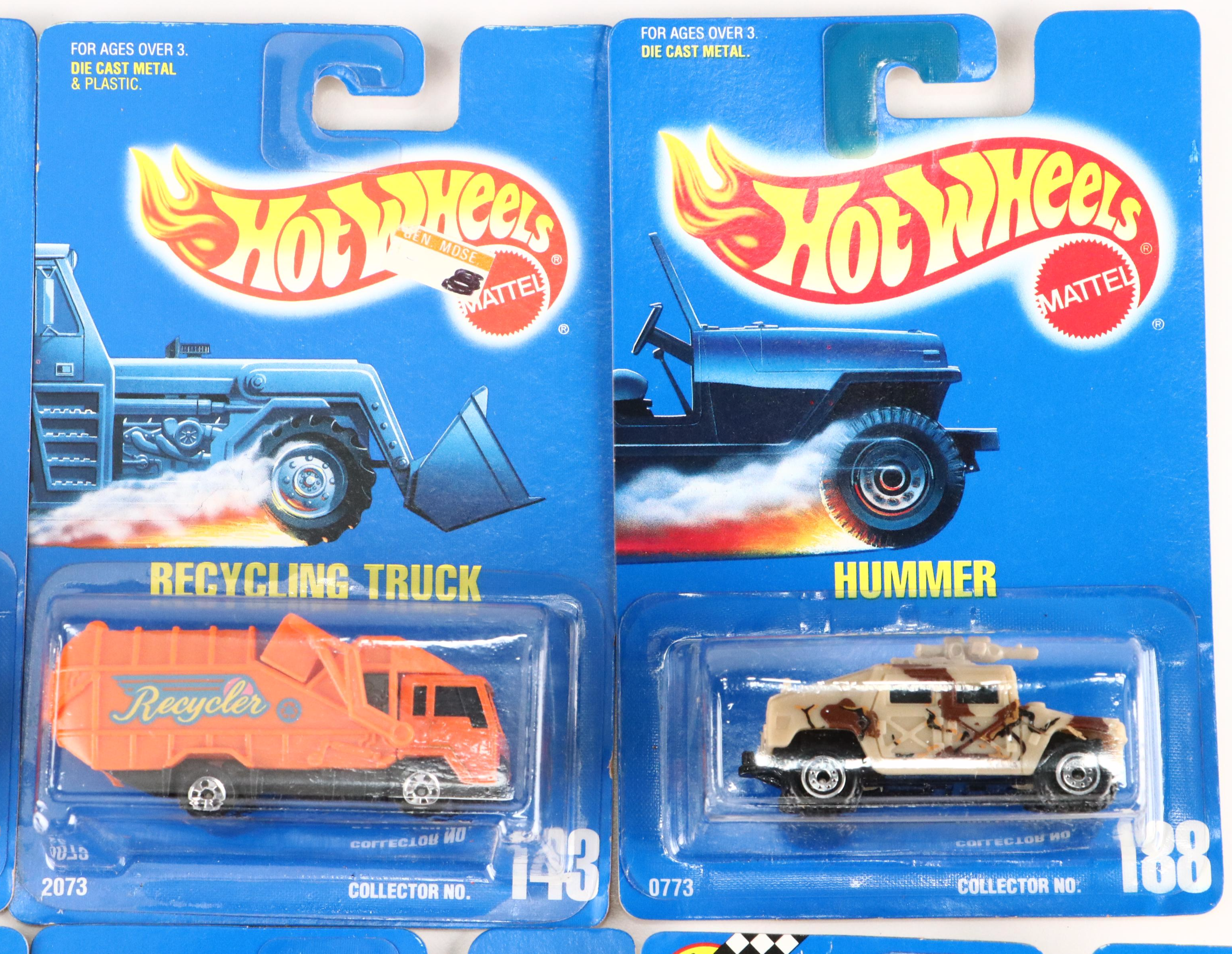 Hot Wheels "Peterbilt Dump Truck," "Hummer" and More Toy Cars, 1990–1991