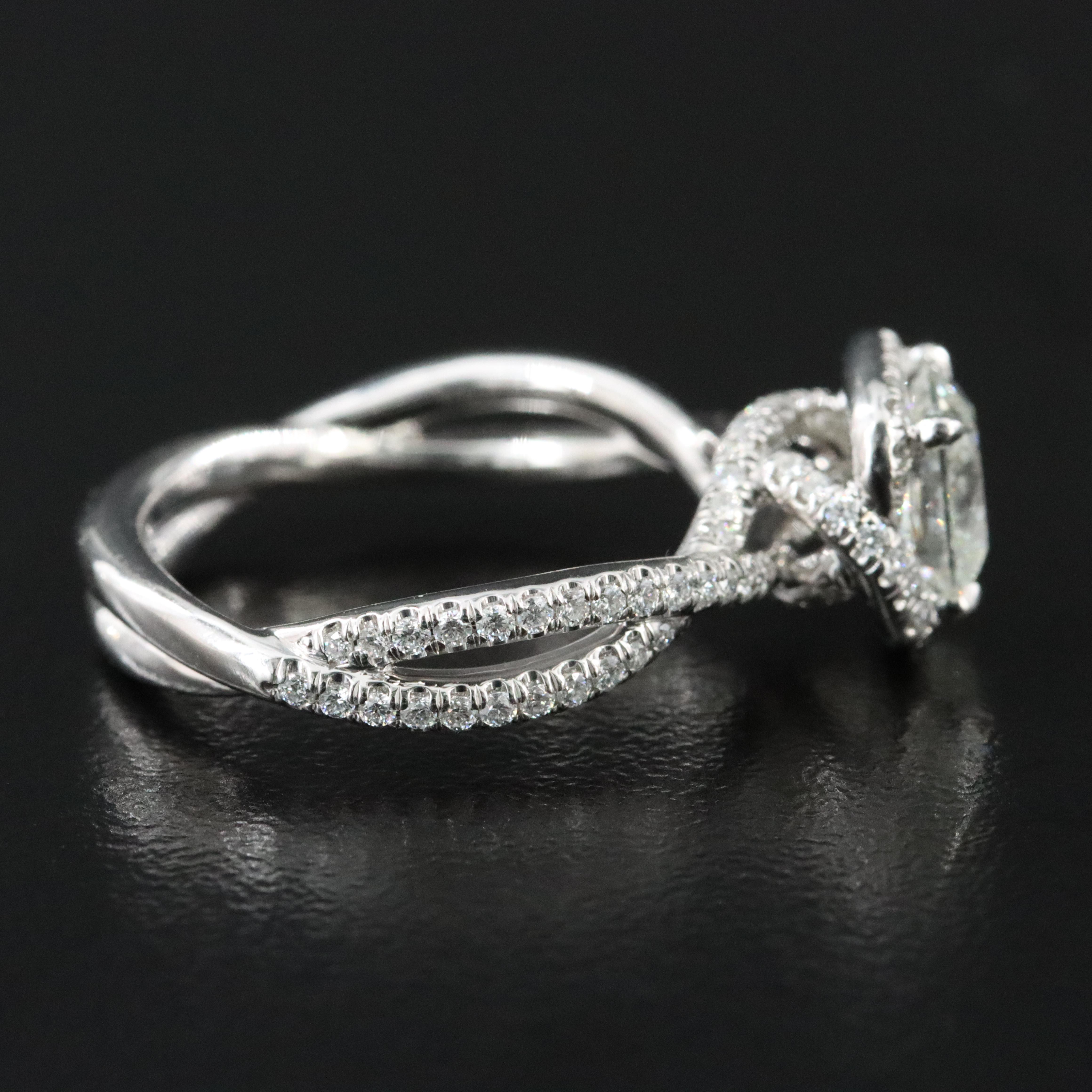 David Yurman DY Infinity Platinum 1.79 CTW Diamond Pavé Halo Ring with GIA Cert