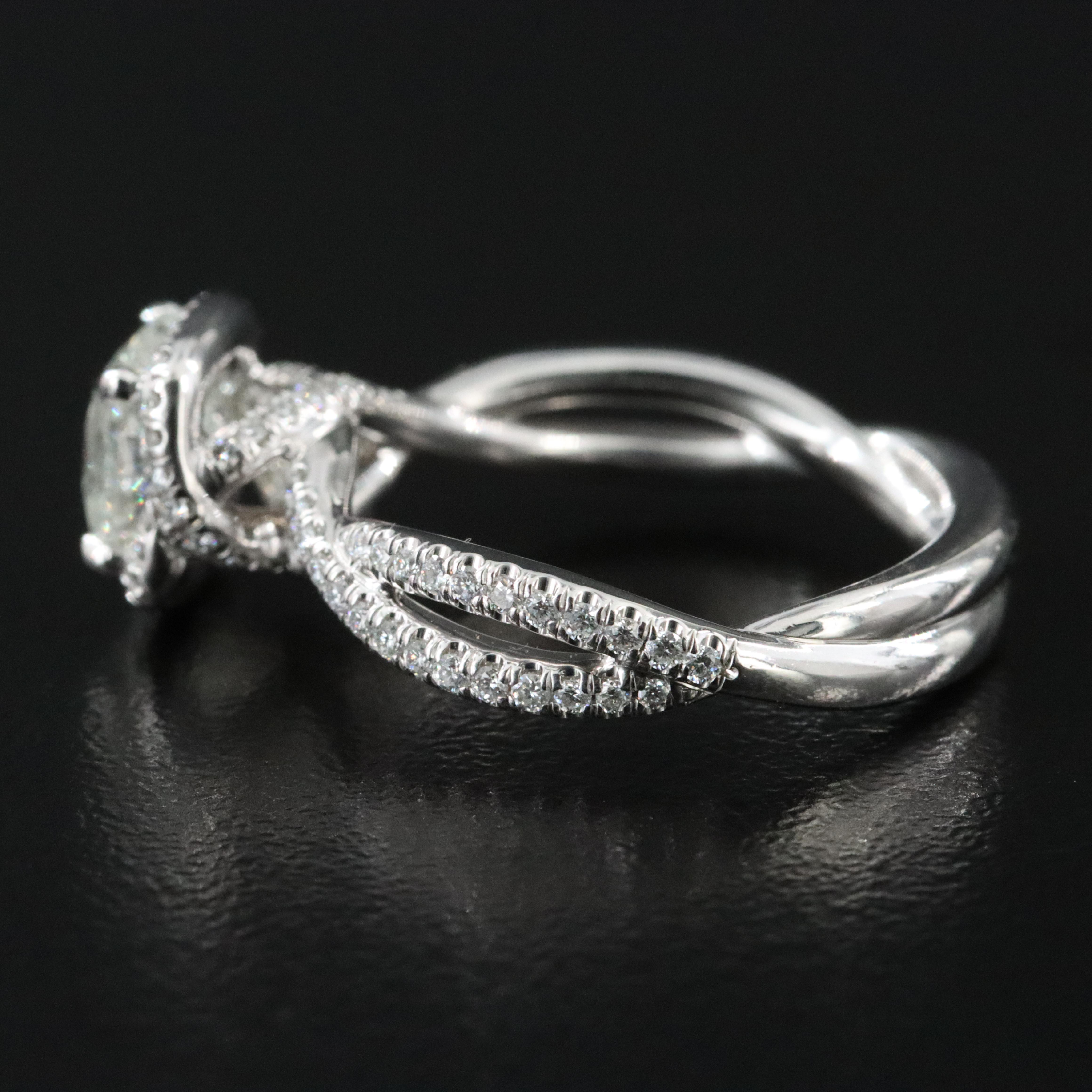 David Yurman DY Infinity Platinum 1.79 CTW Diamond Pavé Halo Ring with GIA Cert