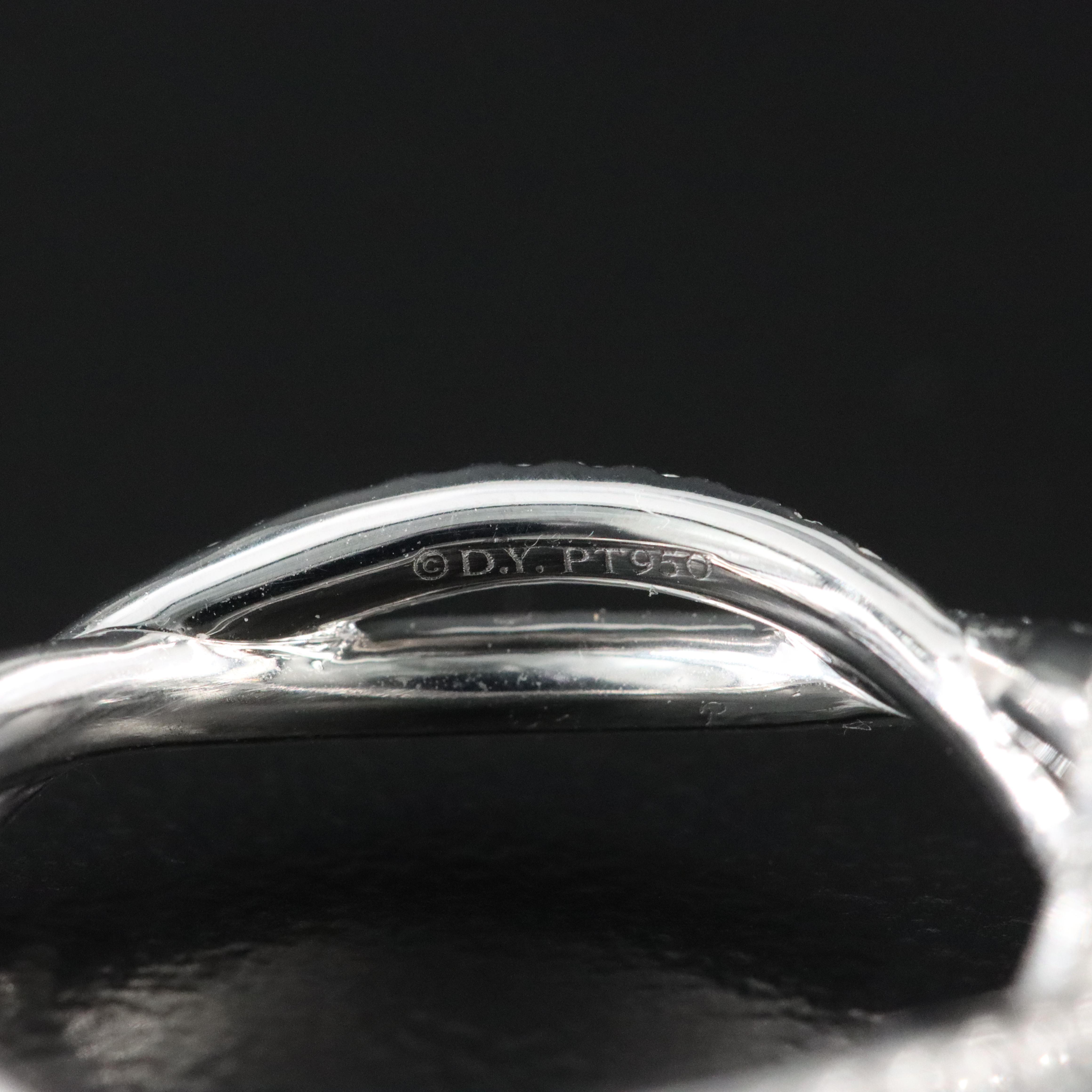 David Yurman DY Infinity Platinum 1.79 CTW Diamond Pavé Halo Ring with GIA Cert