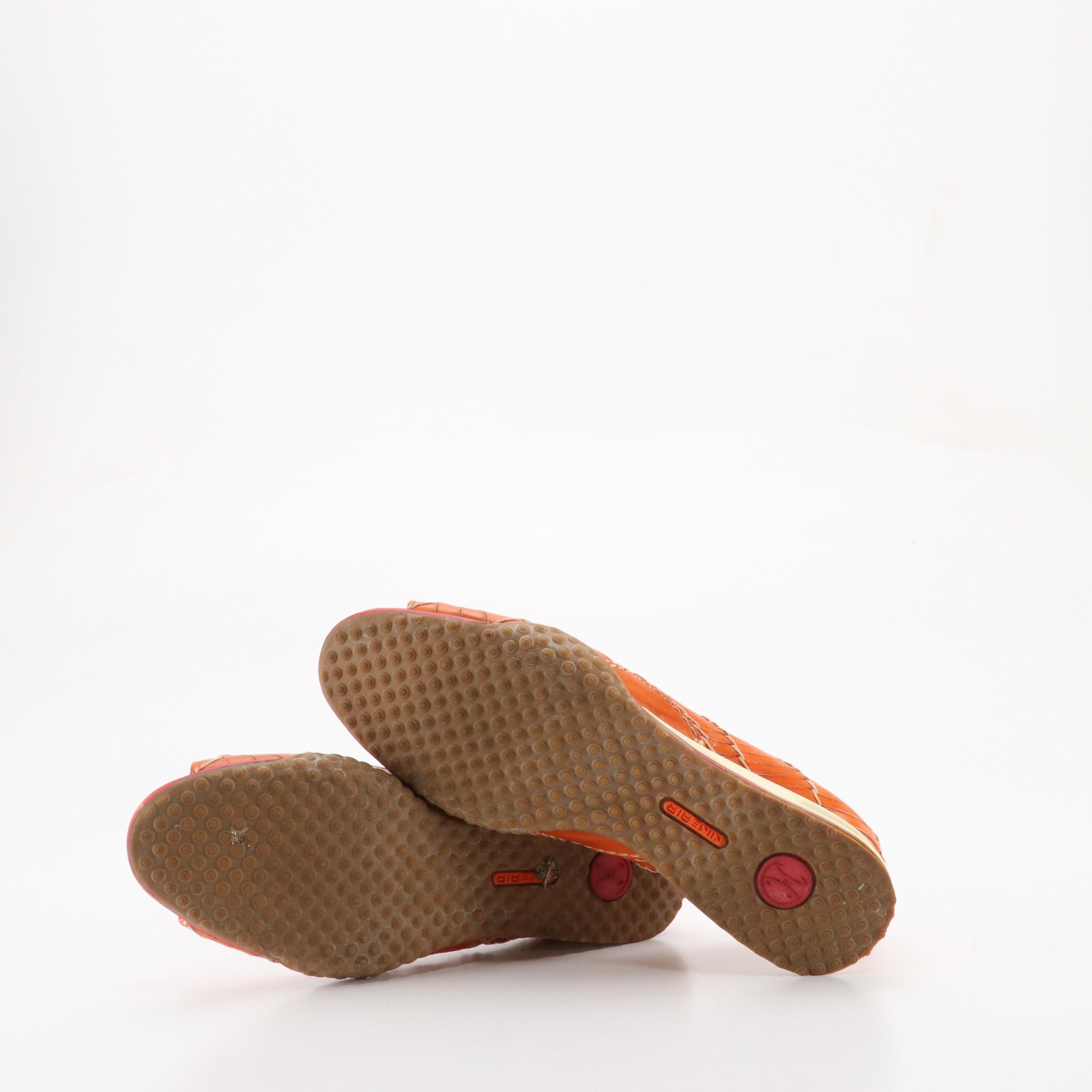 Cole Haan Strappy Leather Wedges and Woven Leather Slip-On Shoes