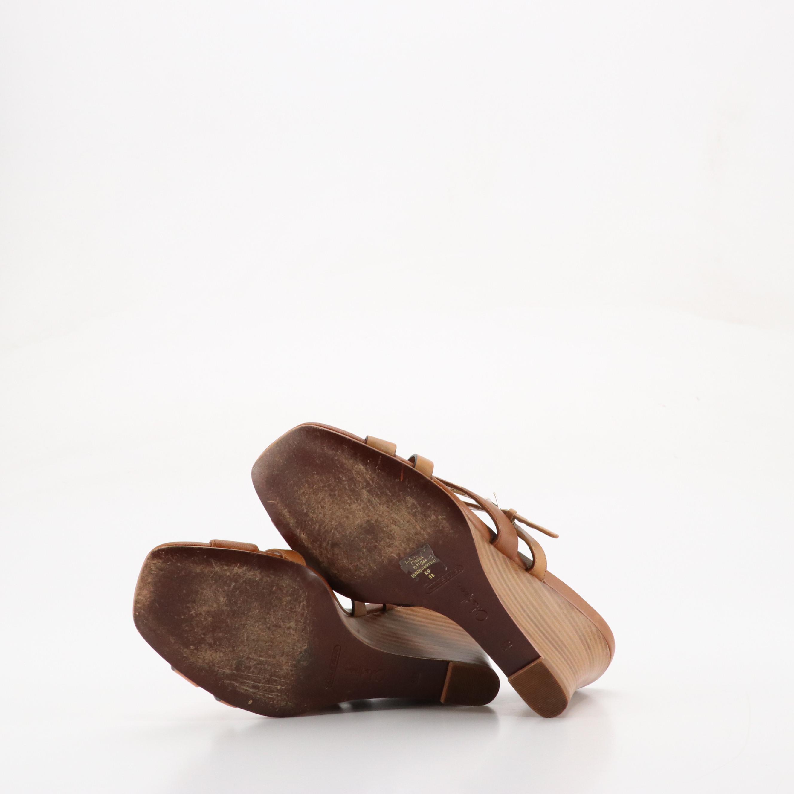 Cole Haan Strappy Leather Wedges and Woven Leather Slip-On Shoes