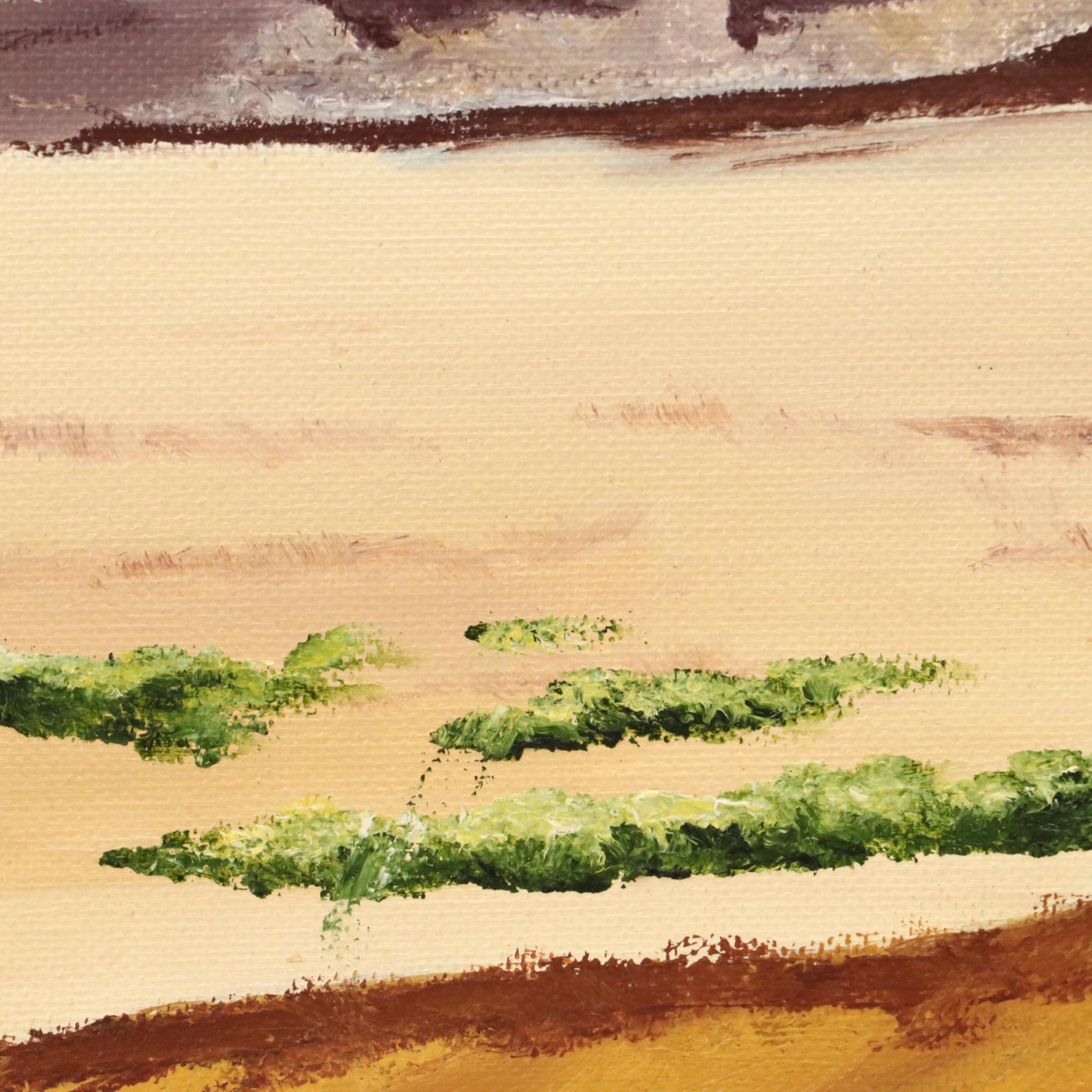 Desert Landscape Oil Painting "Monument Valley," 1977