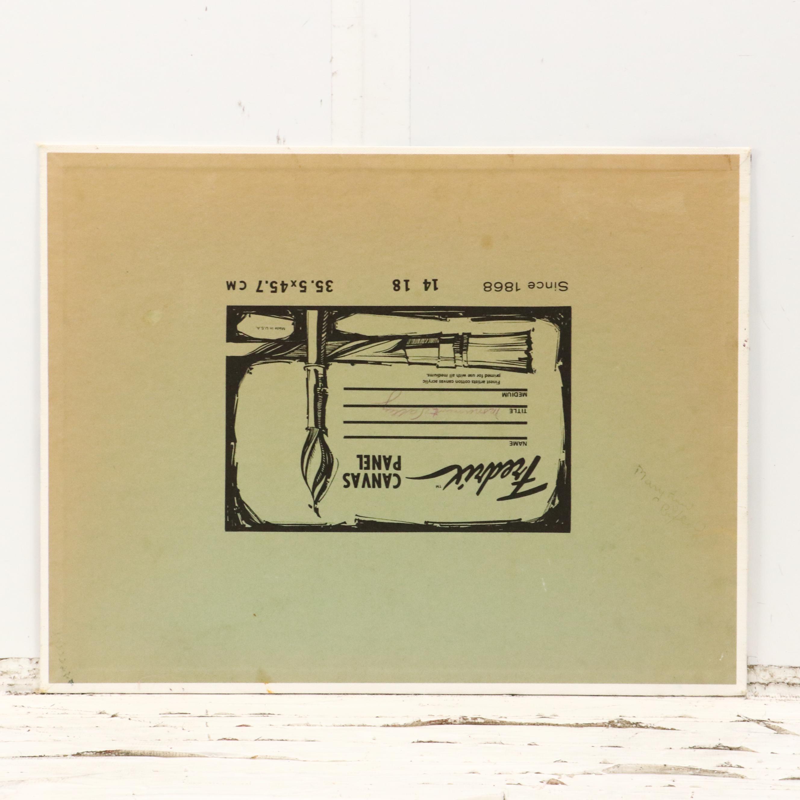 Desert Landscape Oil Painting "Monument Valley," 1977