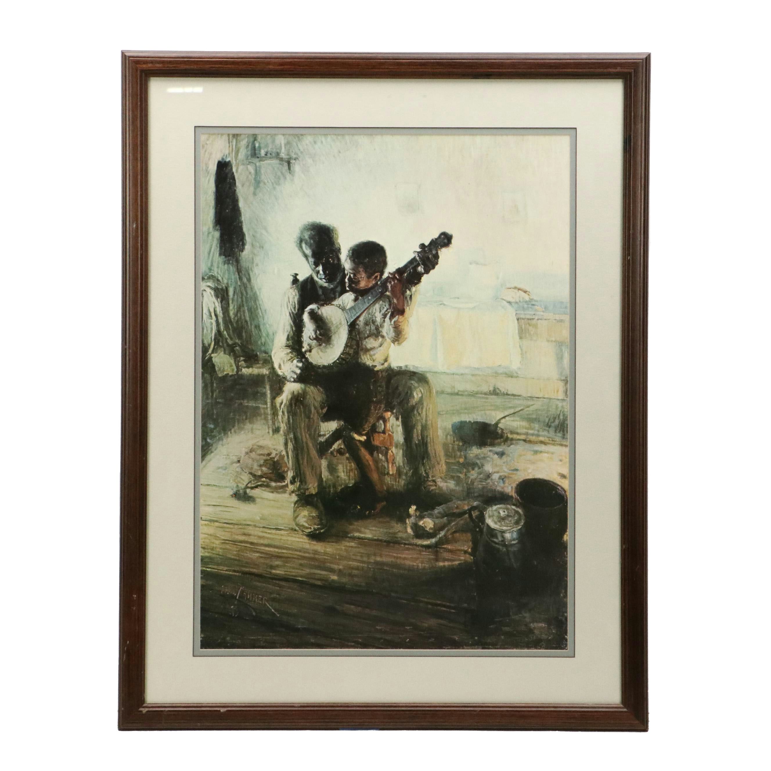 Offset Lithograph After Henry Ossawa Tanner "The Banjo Lesson"