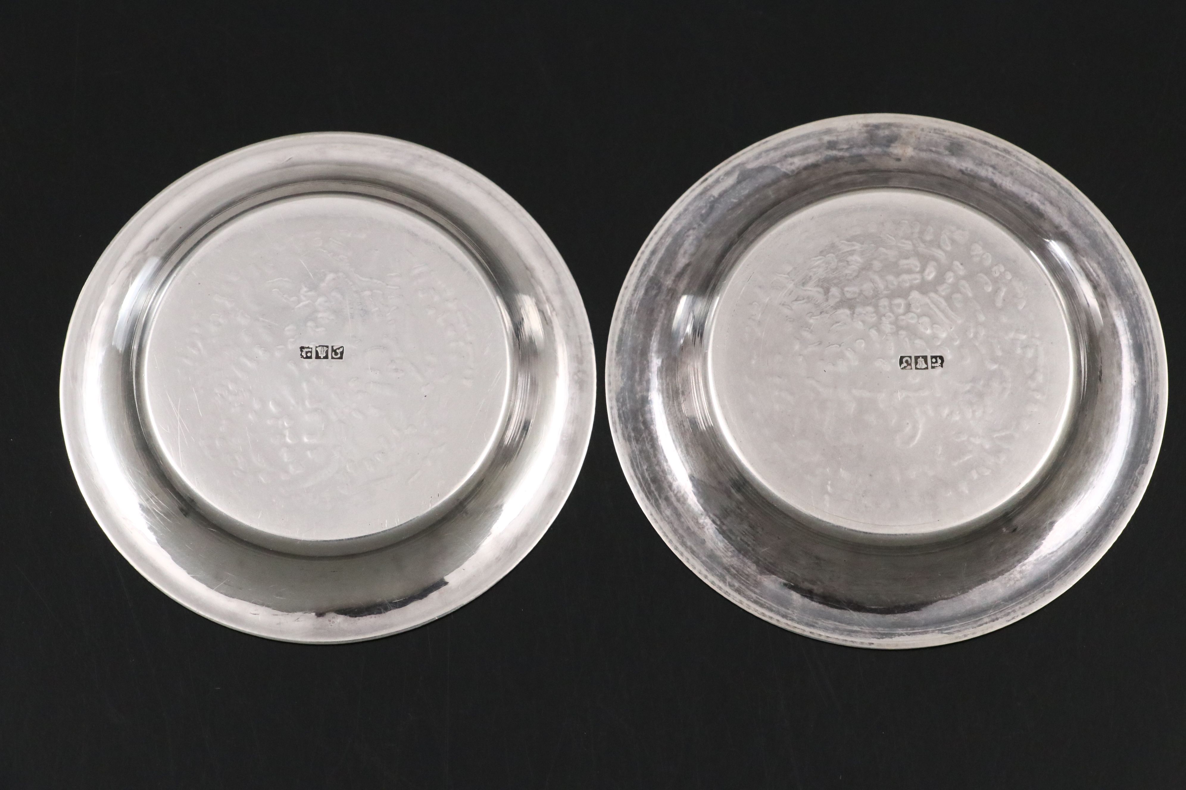 Egyptian 900 Silver Miniature Lamp and Chased Dishes