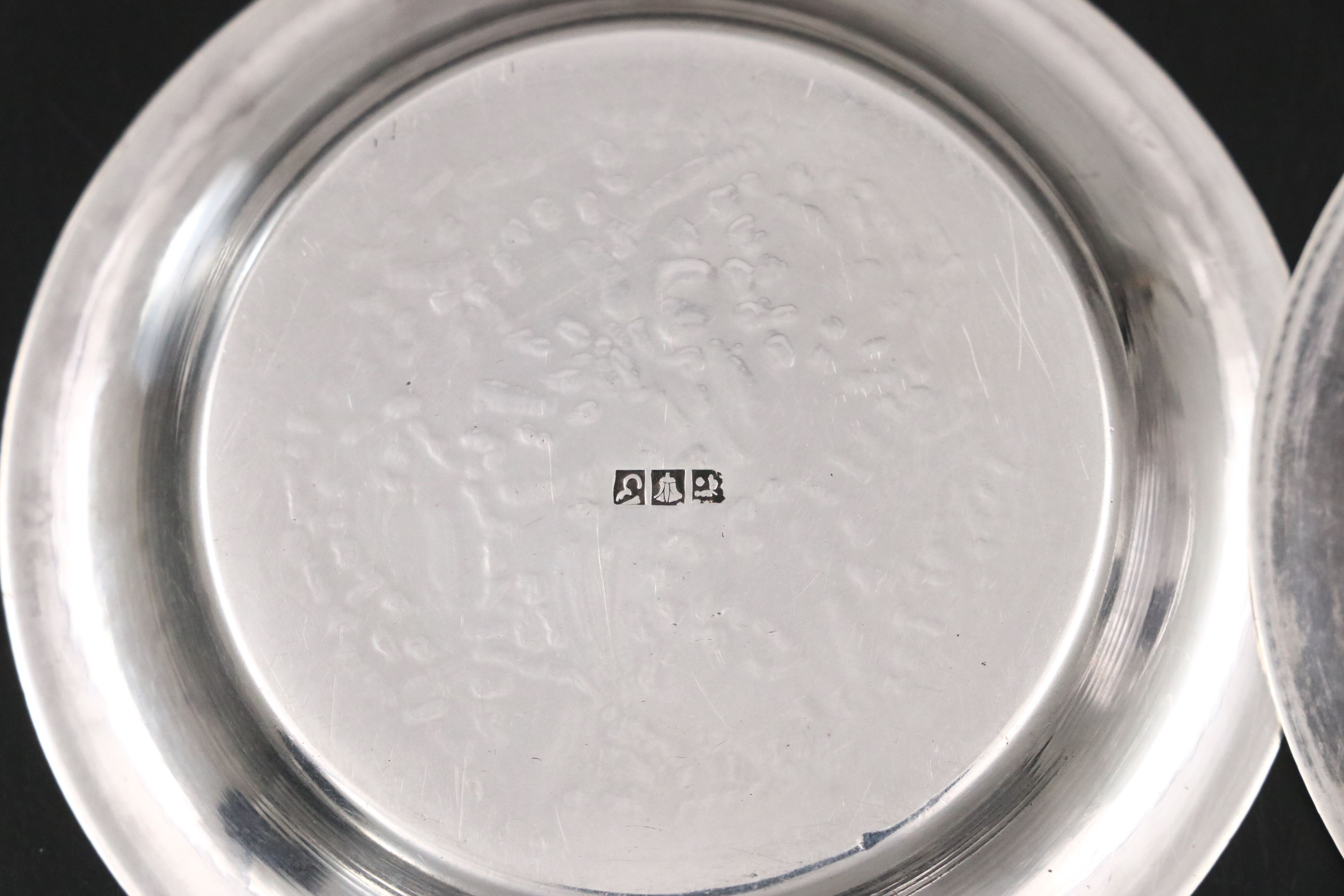 Egyptian 900 Silver Miniature Lamp and Chased Dishes