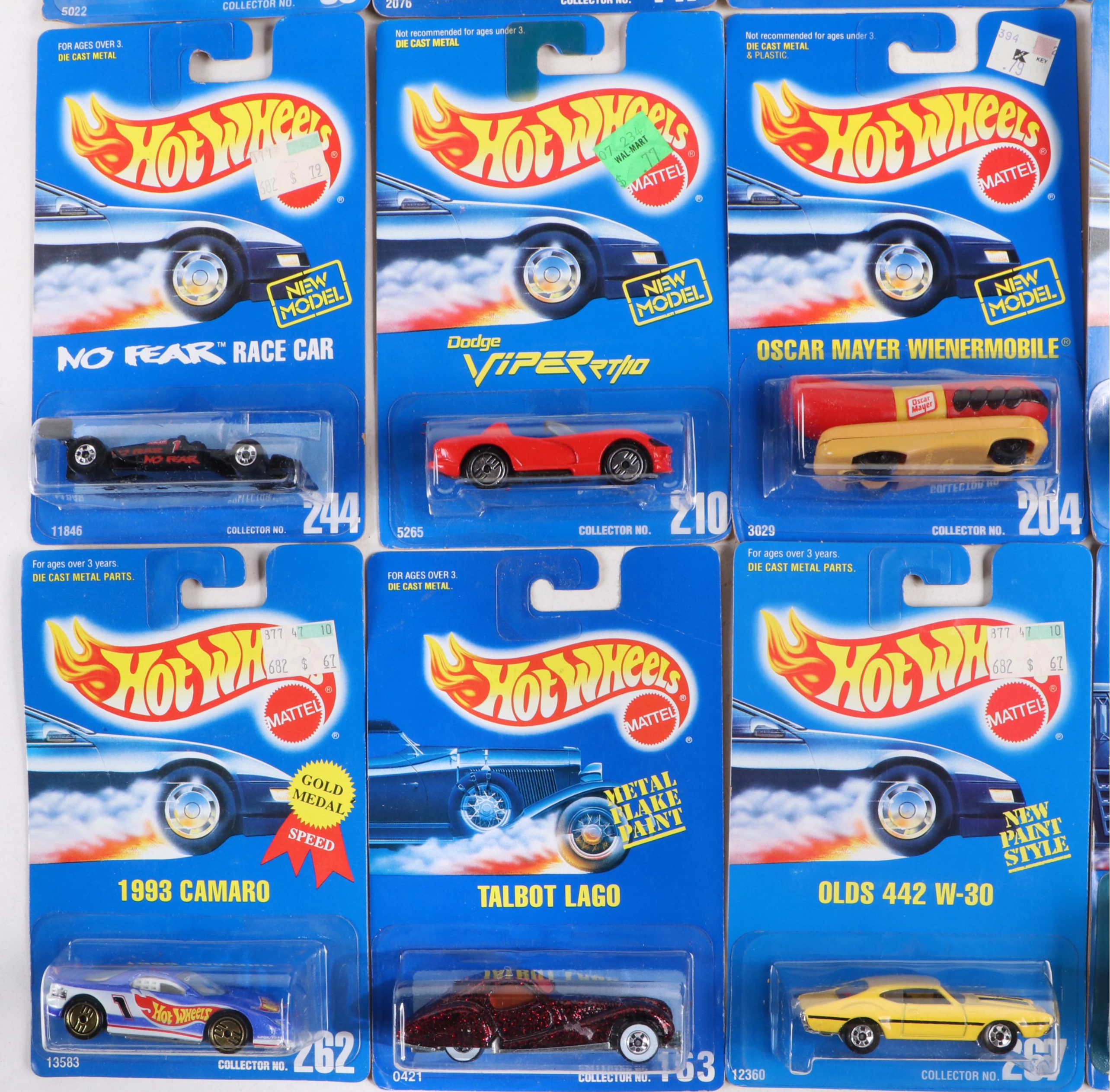 Hot Wheels "Olds 442 W-30," "Radar Ranger" and More Blue Back Toy Cars, 1991