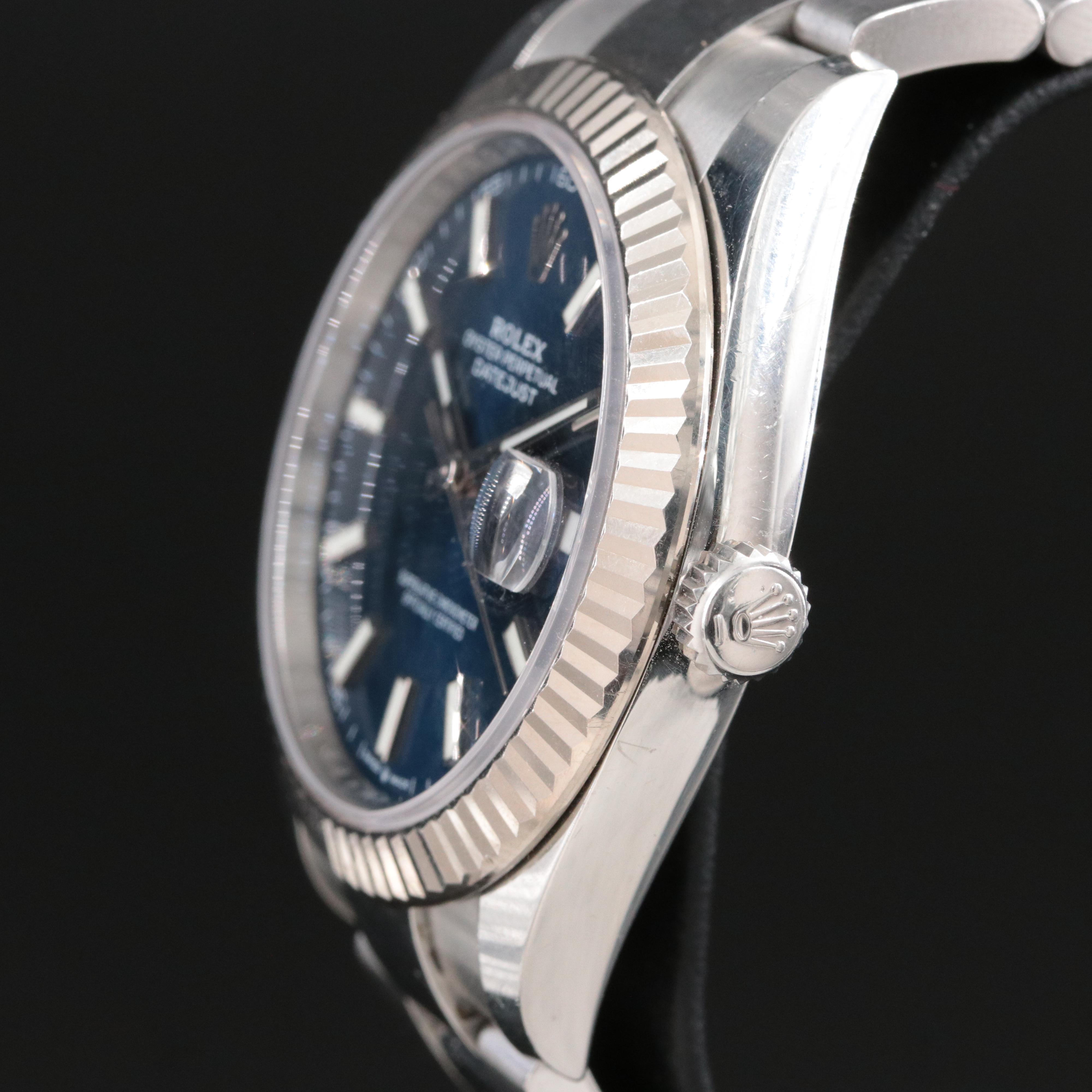 Rolex Datejust 41 Blue Dial Oystersteel and White Gold 126334 Watch