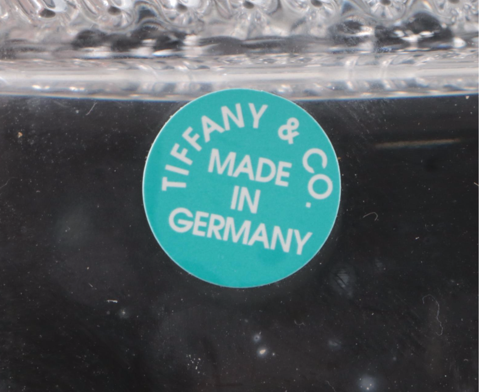 Tiffany & Co. "Woven" Square Crystal Bowl