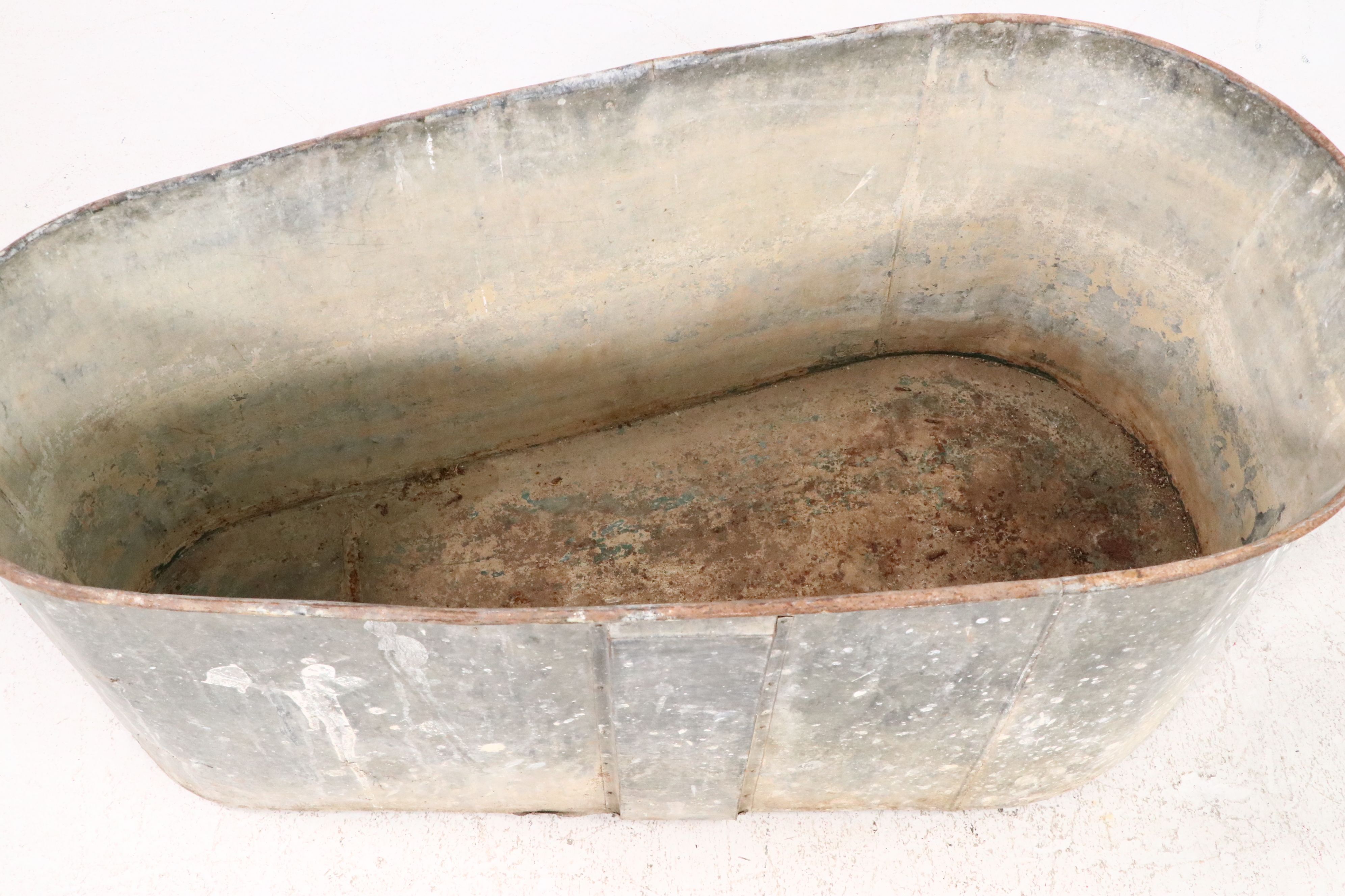 Galvanized Tin Bath, Late 19th/Early 20th Century