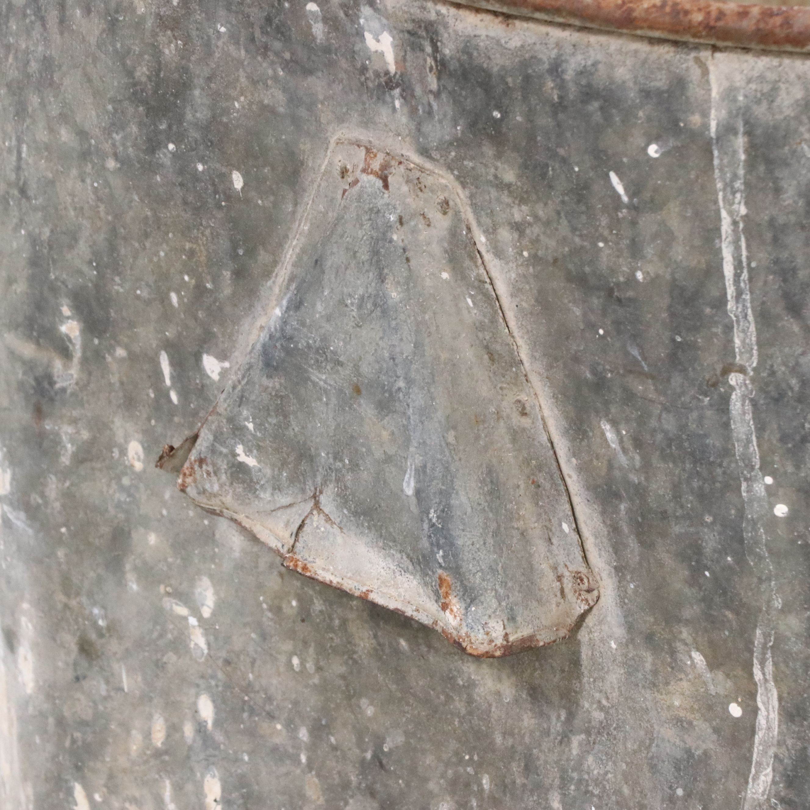 Galvanized Tin Bath, Late 19th/Early 20th Century