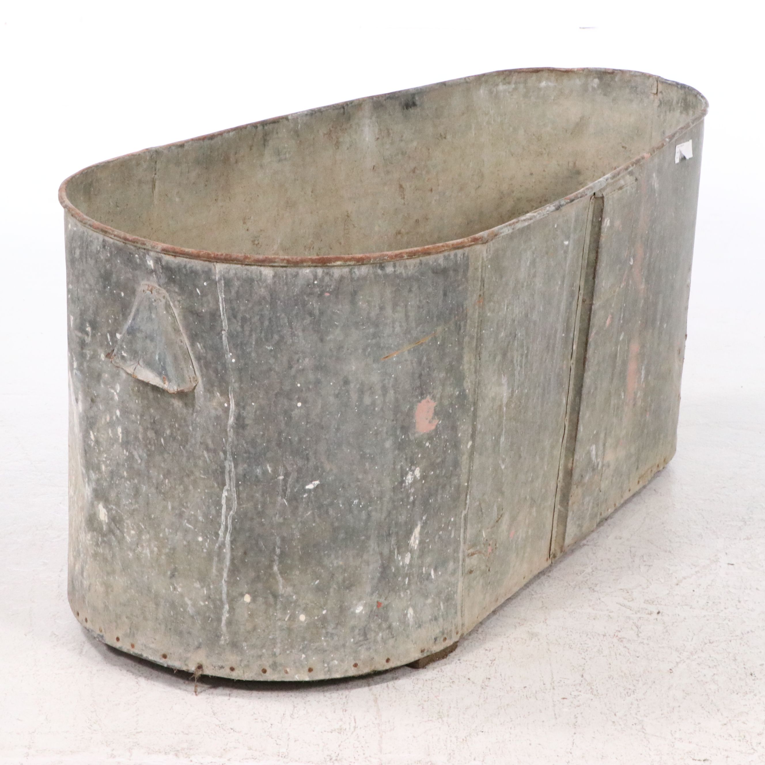 Galvanized Tin Bath, Late 19th/Early 20th Century