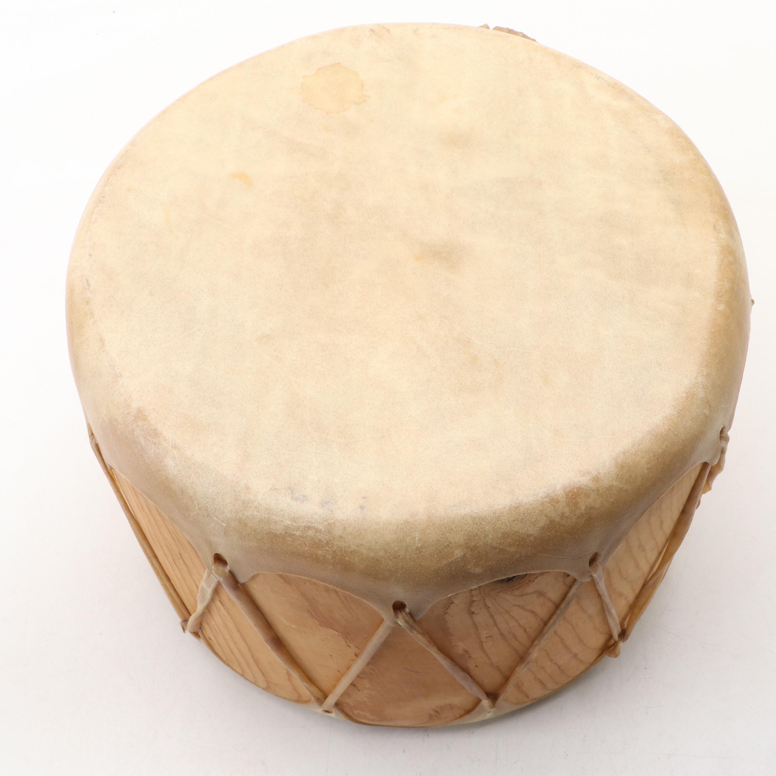 Southwestern Native American Style Rawhide Drum