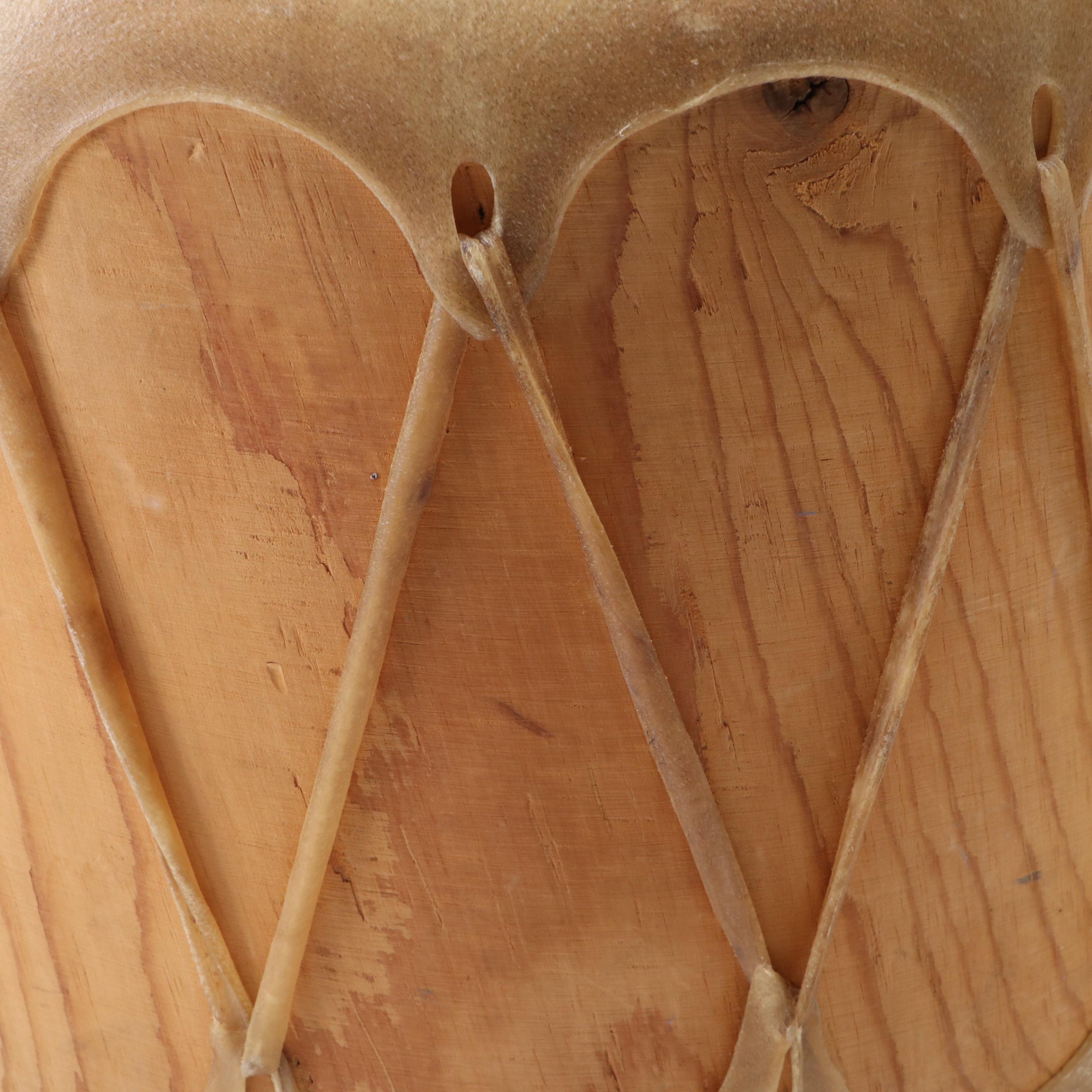 Southwestern Native American Style Rawhide Drum