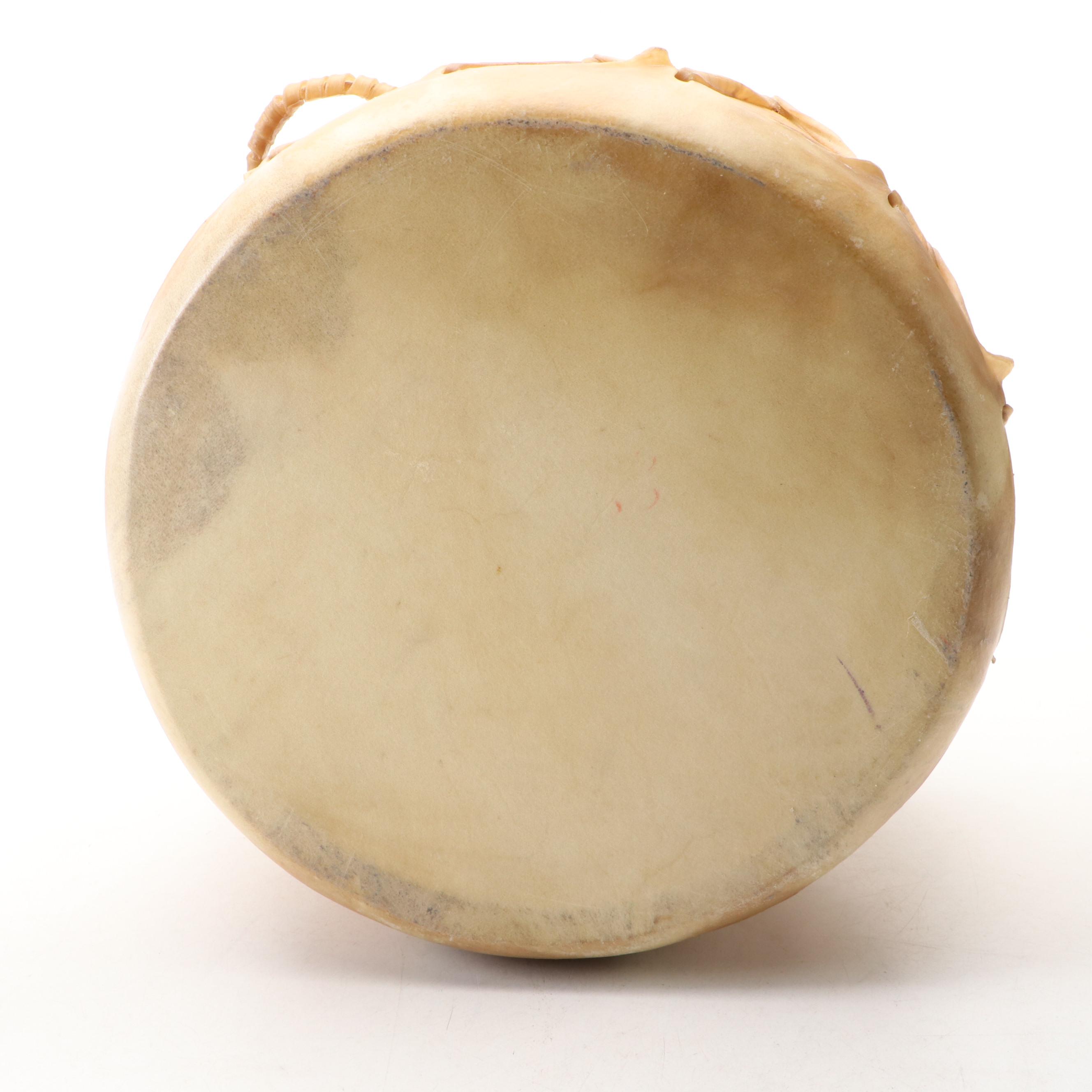Southwestern Native American Style Rawhide Drum