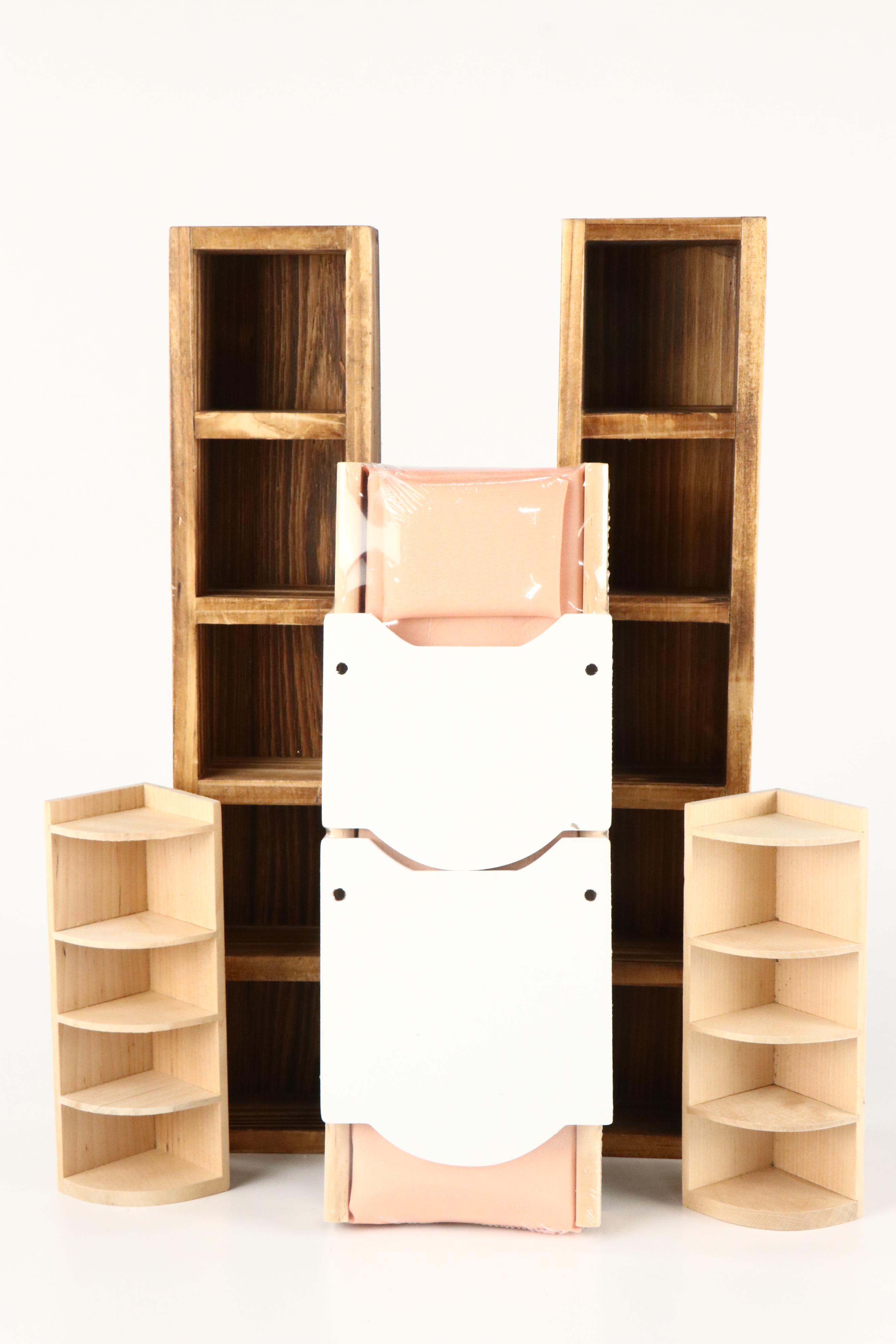 Doll House Furniture Collection with Rear-View Mirror Chandelier Car Charms