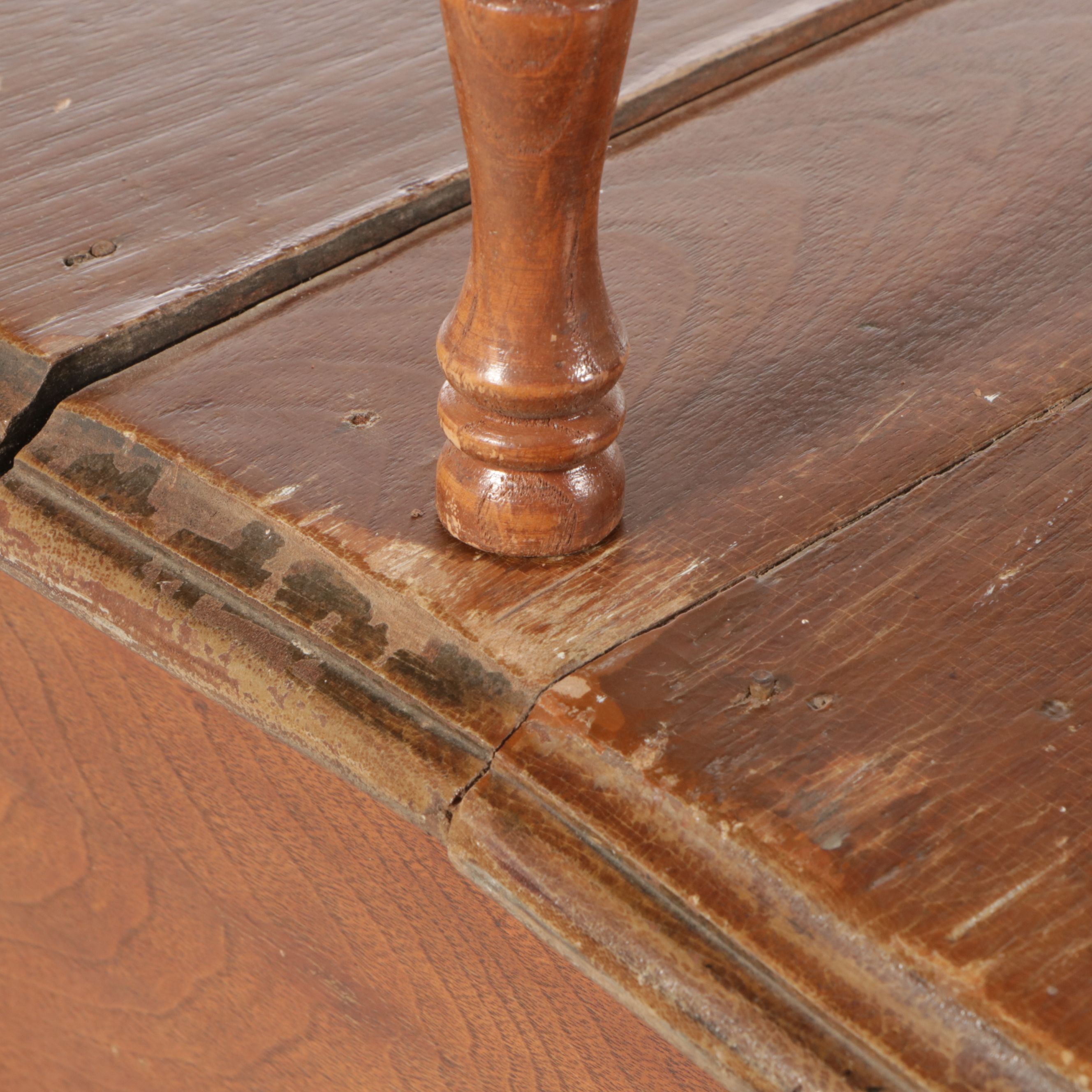 Sheraton Style Two Tier Clerks Desk with Queen Anne Style Mahogany Armchair