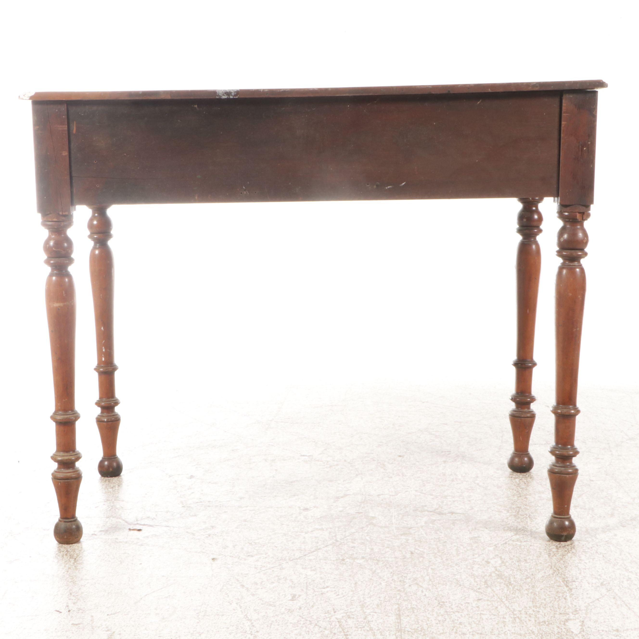 Sheraton Style Two Tier Clerks Desk with Queen Anne Style Mahogany Armchair