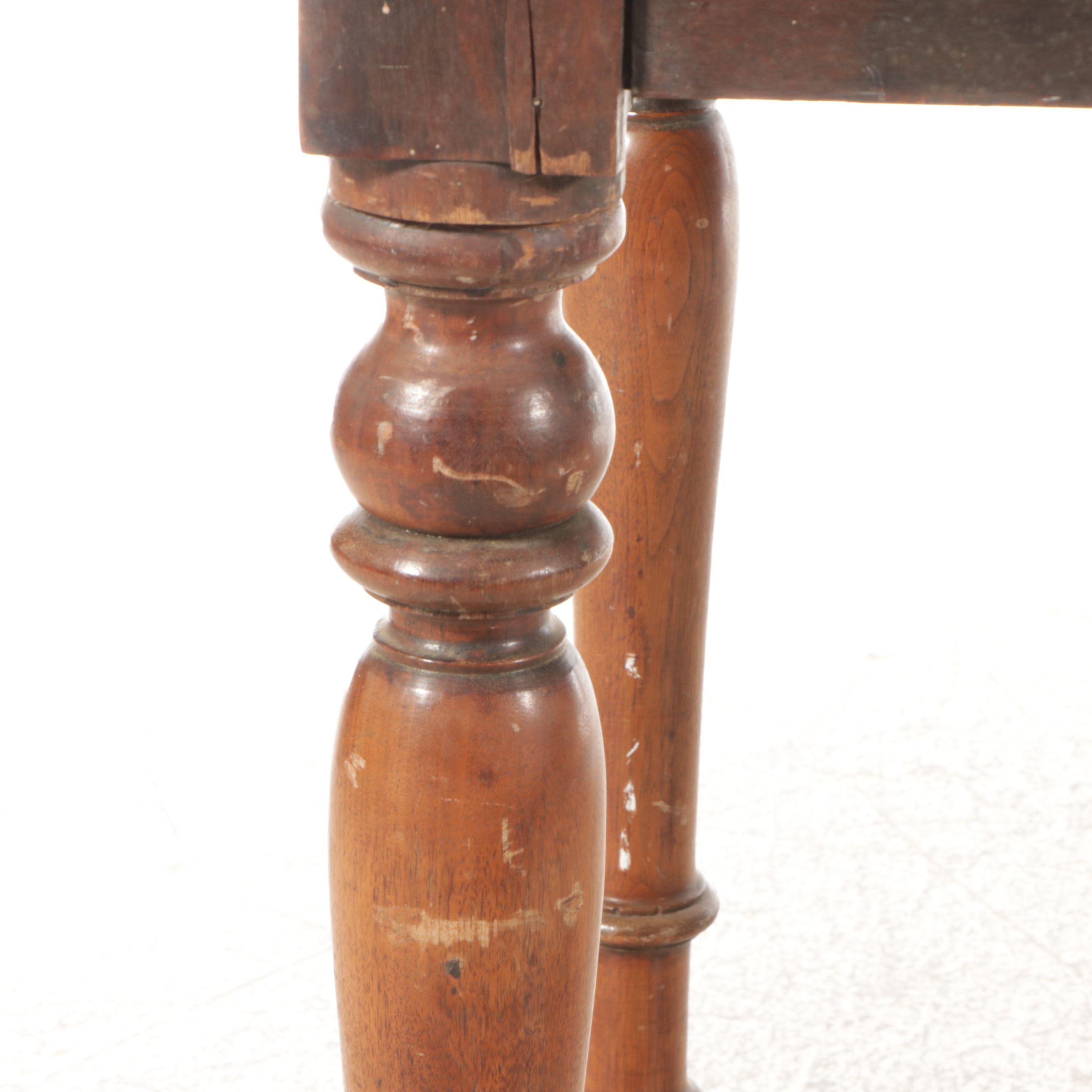 Sheraton Style Two Tier Clerks Desk with Queen Anne Style Mahogany Armchair