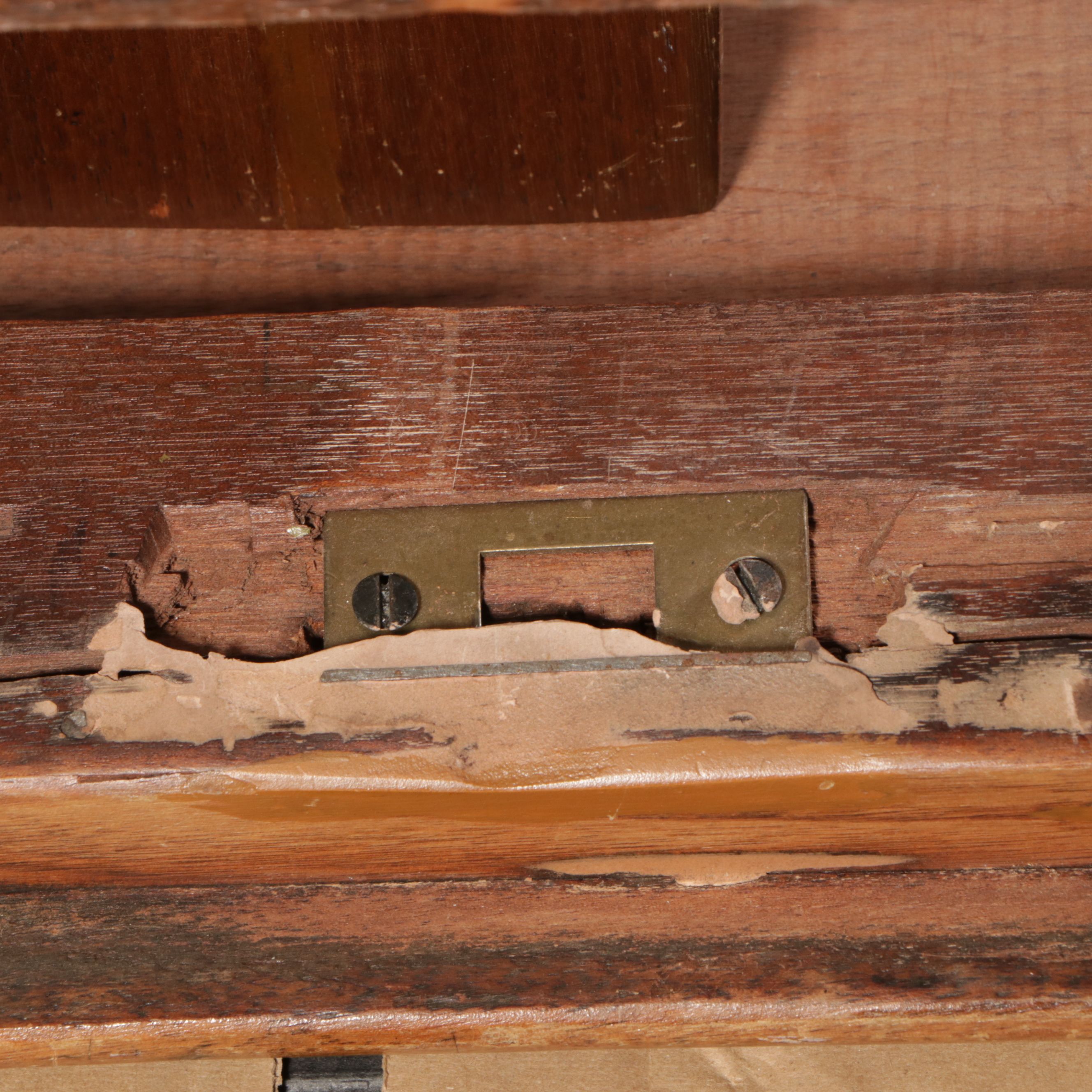 Sheraton Style Two Tier Clerks Desk with Queen Anne Style Mahogany Armchair