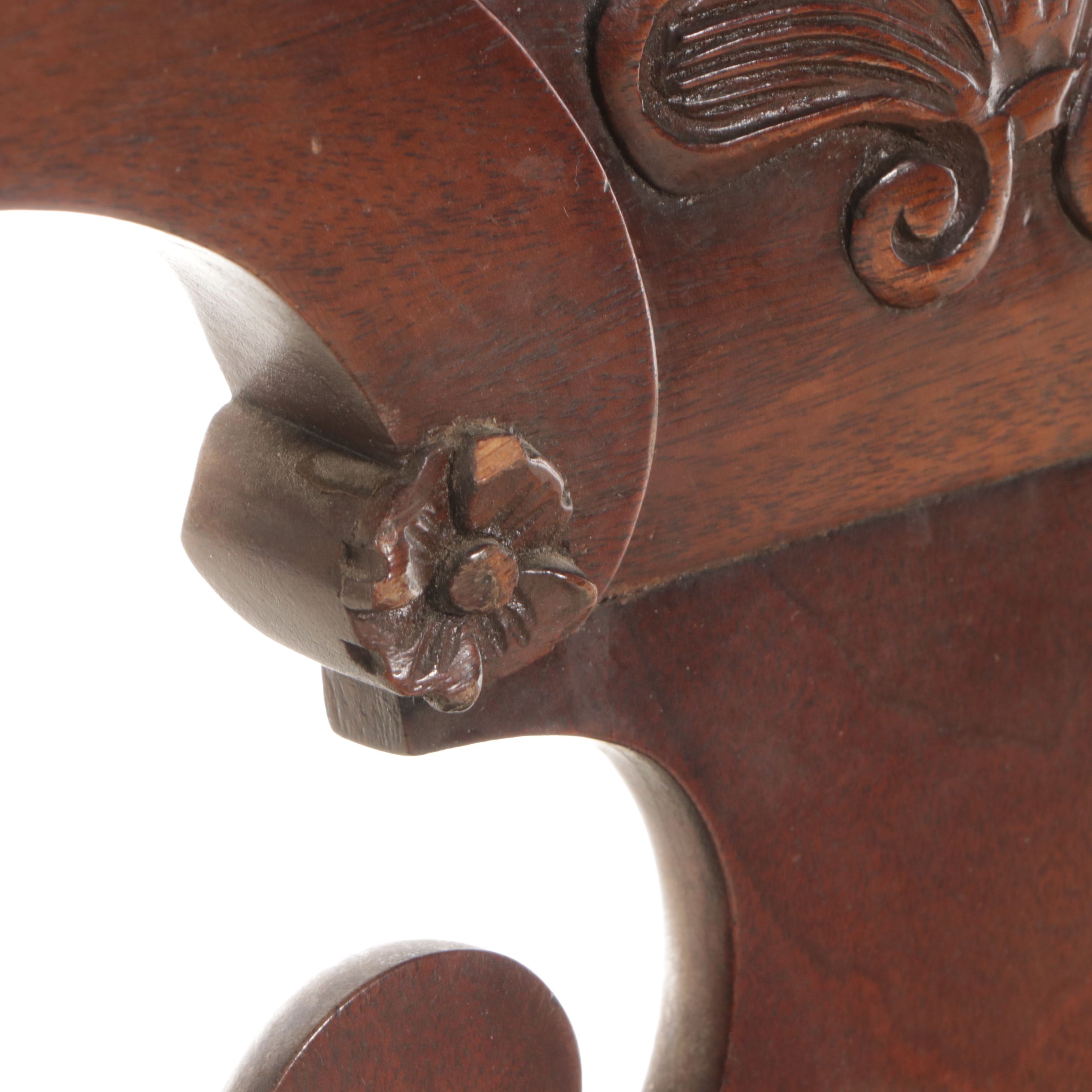 Sheraton Style Two Tier Clerks Desk with Queen Anne Style Mahogany Armchair