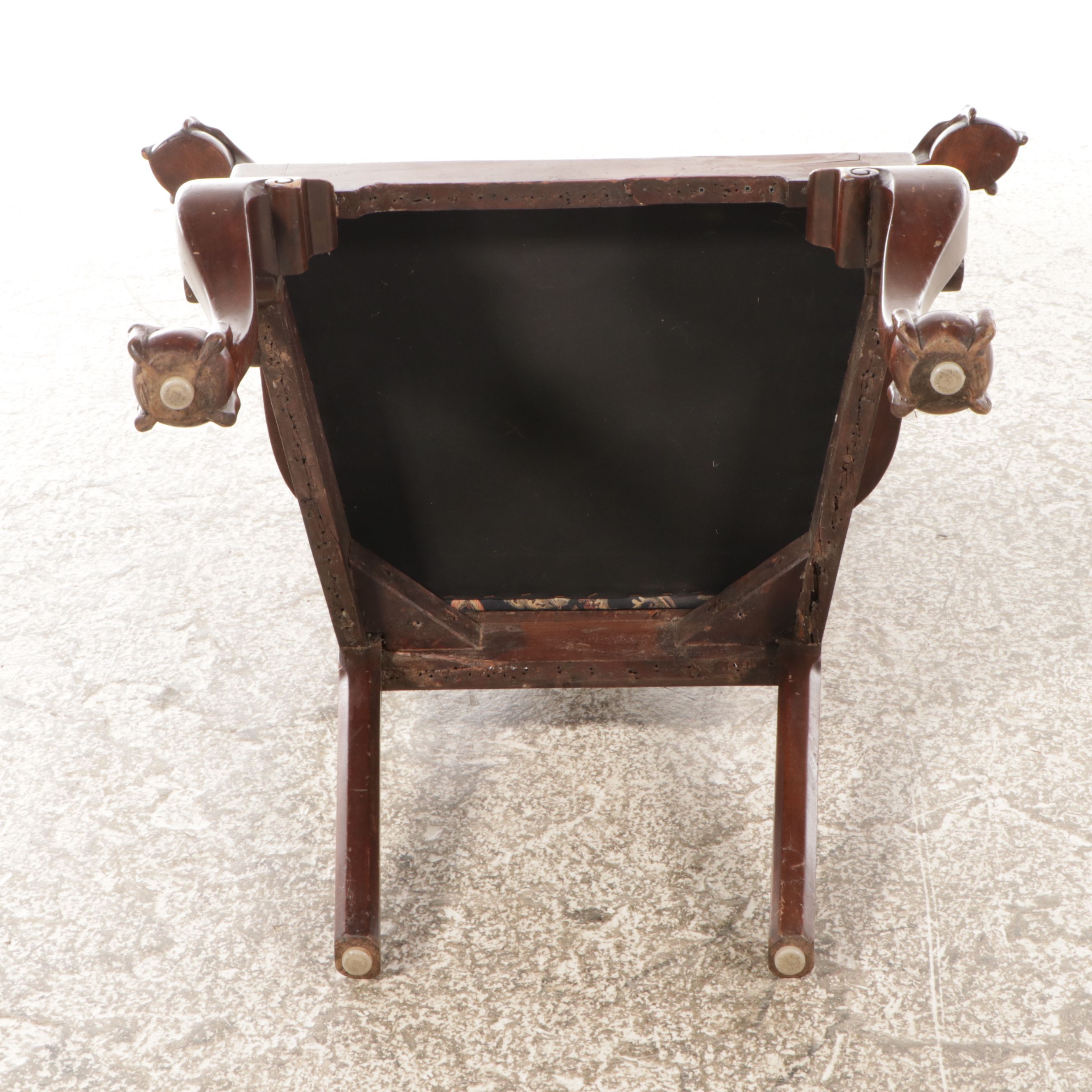 Sheraton Style Two Tier Clerks Desk with Queen Anne Style Mahogany Armchair