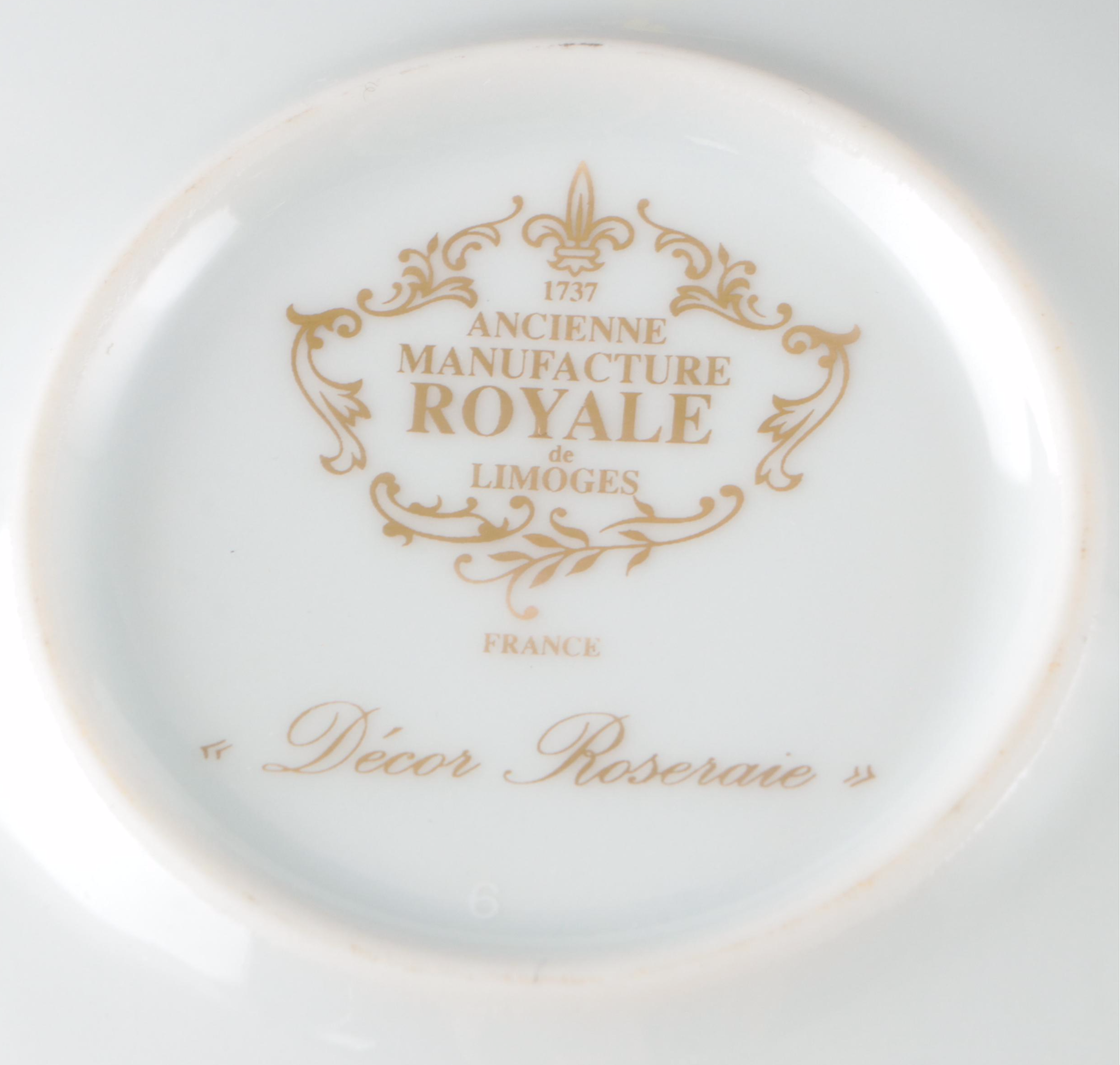 French Gilt Porcelain Cup and Saucer with Japanese Sauce Dishes