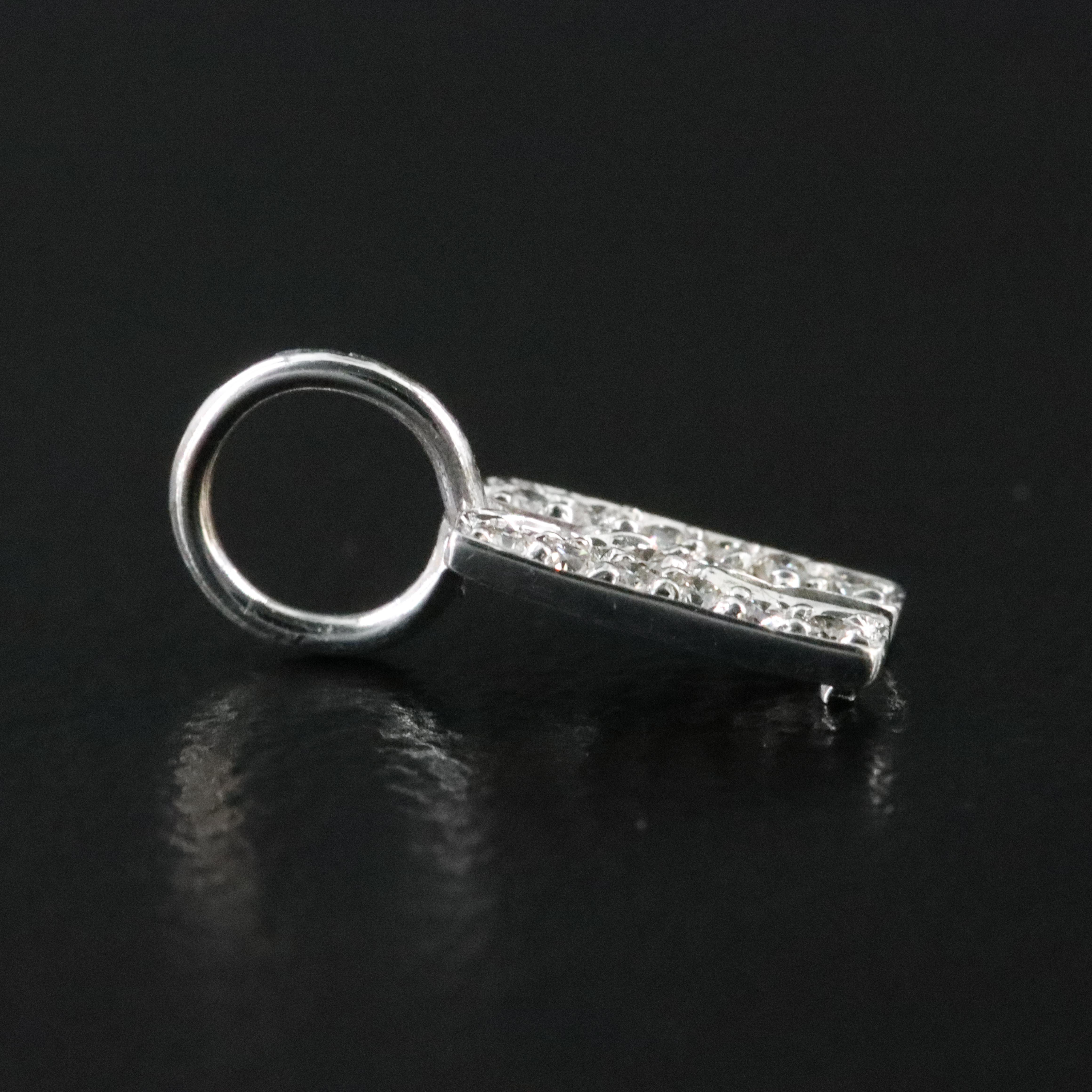 18K Diamond Letter "N" Pendant