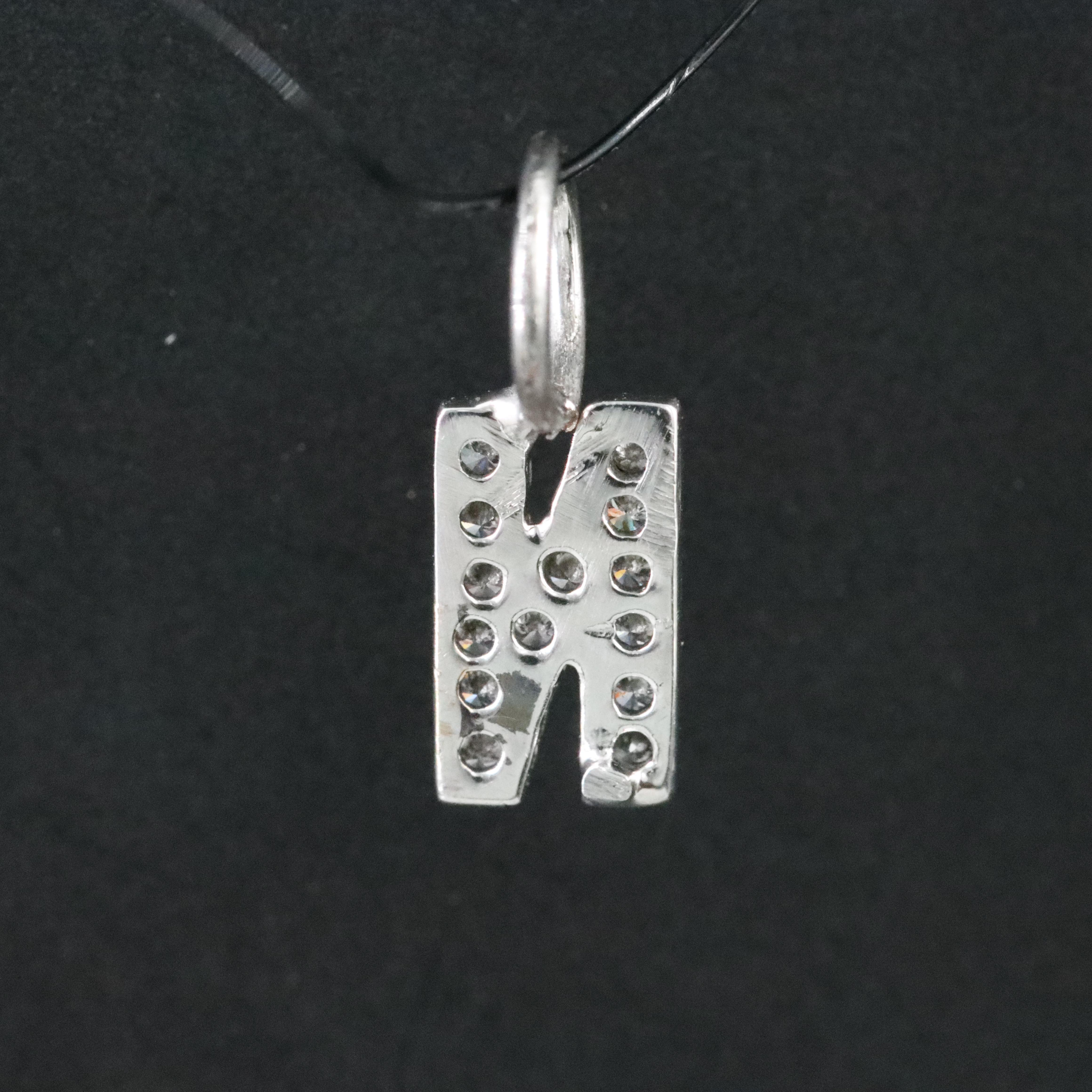 18K Diamond Letter "N" Pendant
