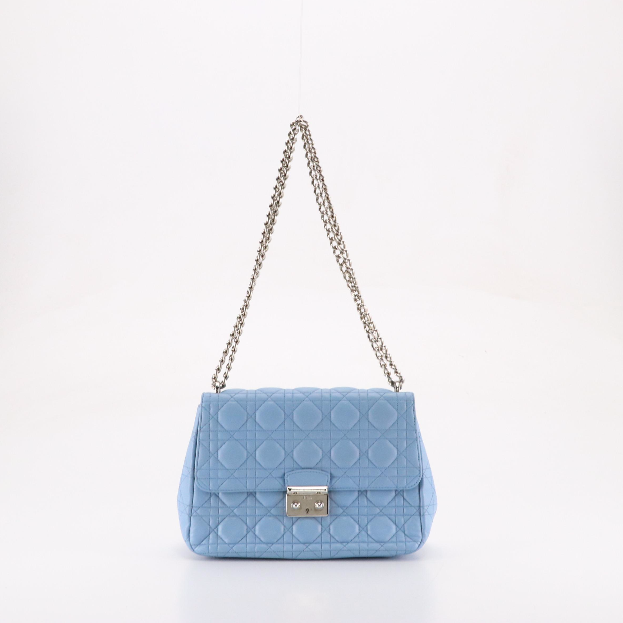 Christian Dior Miss Dior Promenade Medium Flap Bag in Cannage Quilted Lambskin