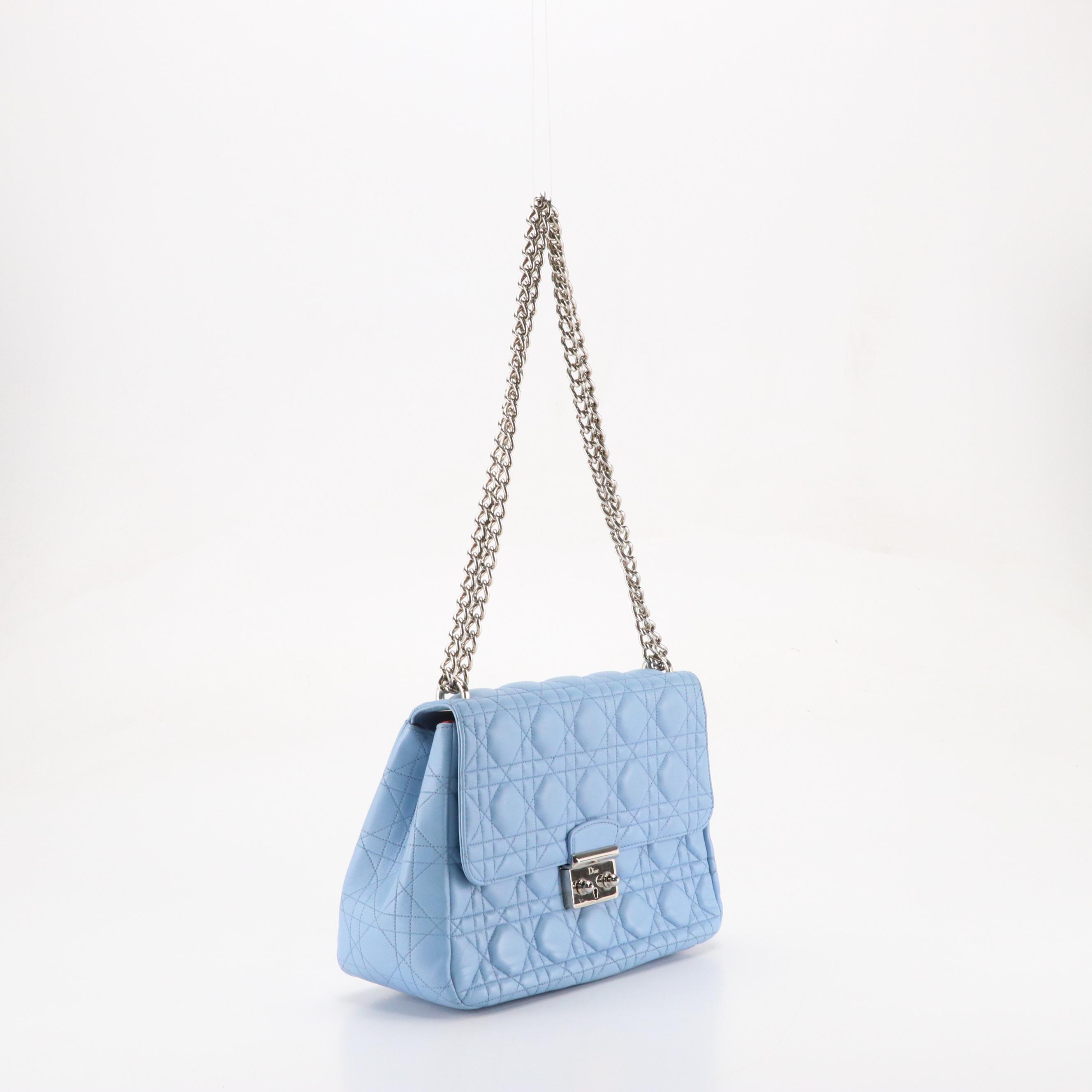 Christian Dior Miss Dior Promenade Medium Flap Bag in Cannage Quilted Lambskin