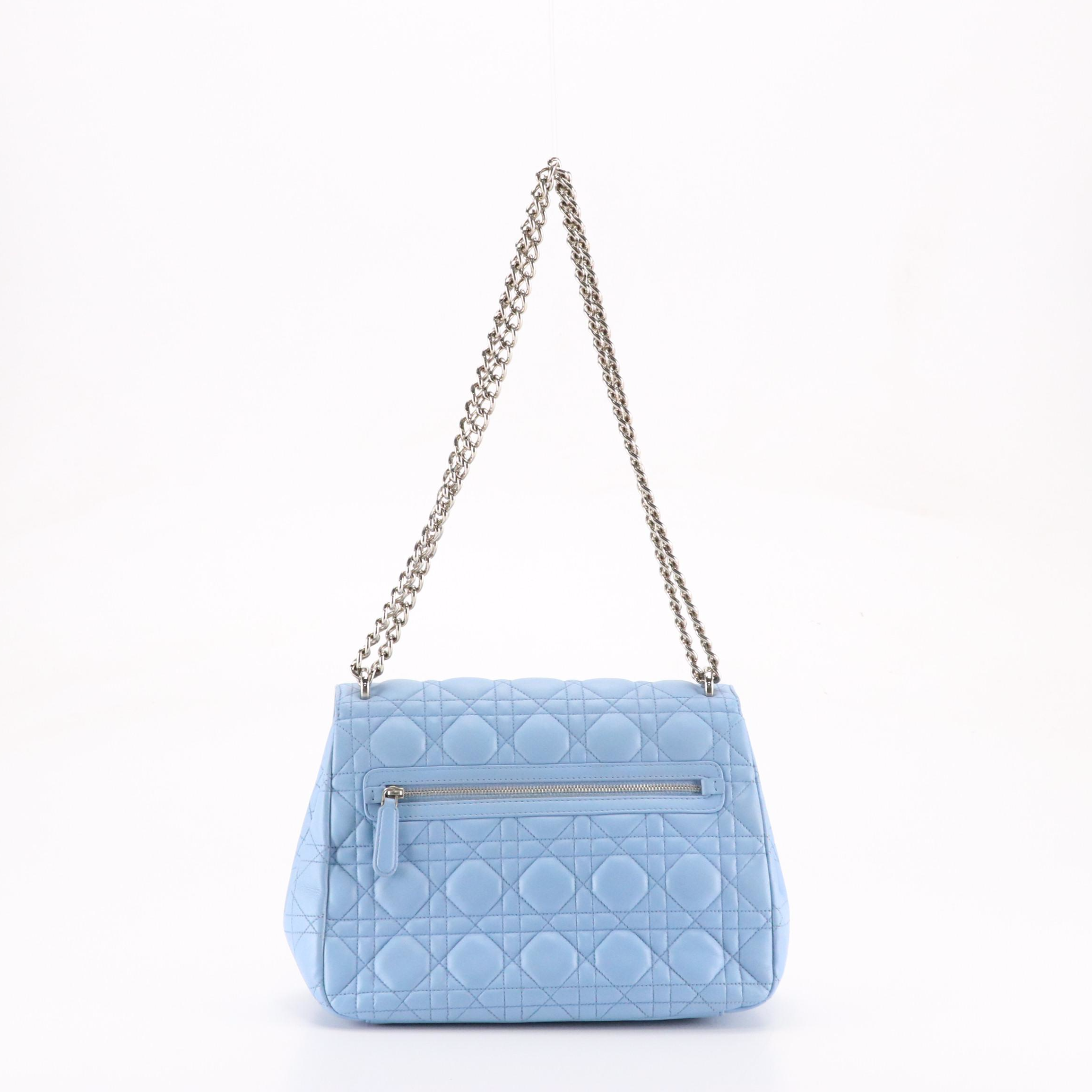 Christian Dior Miss Dior Promenade Medium Flap Bag in Cannage Quilted Lambskin