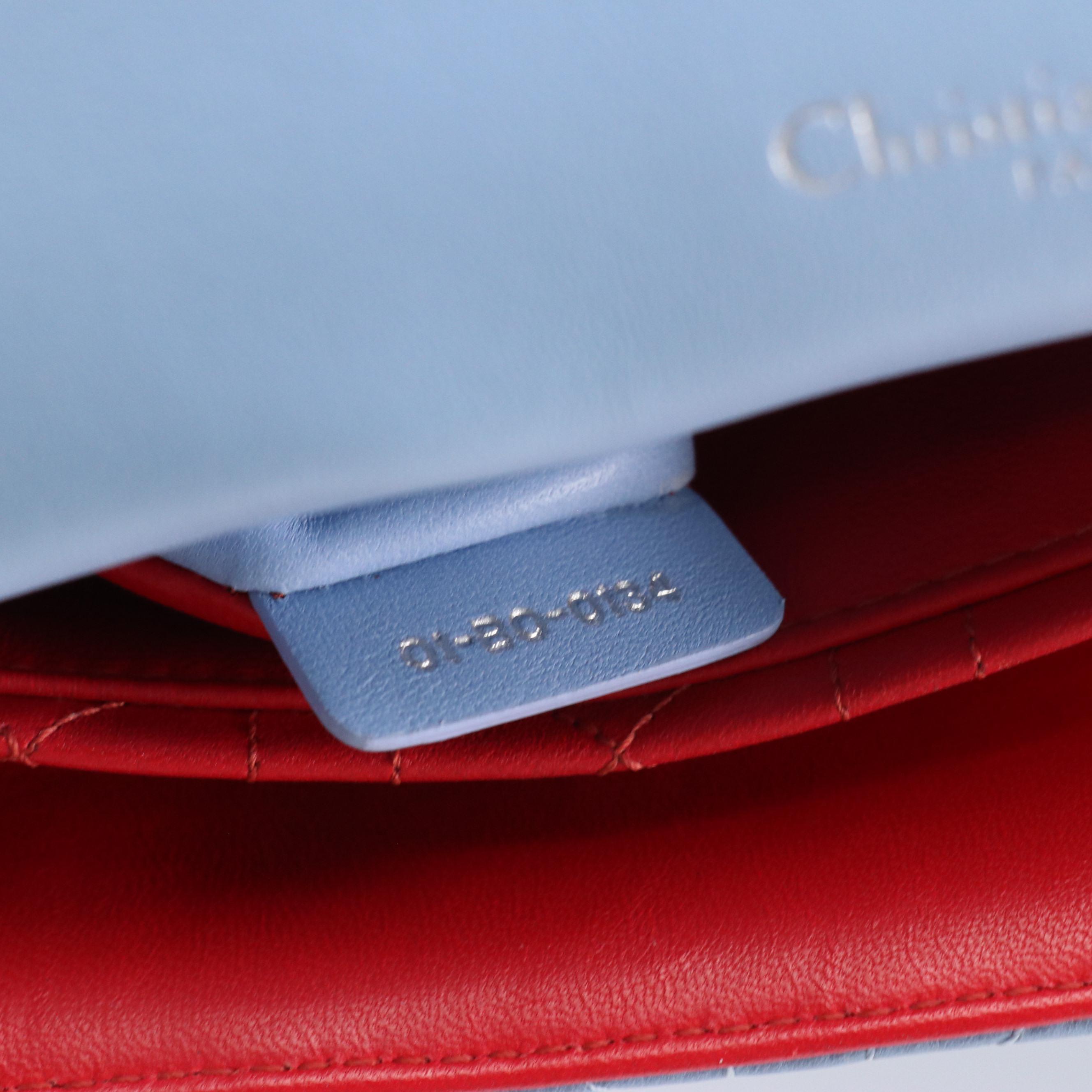 Christian Dior Miss Dior Promenade Medium Flap Bag in Cannage Quilted Lambskin