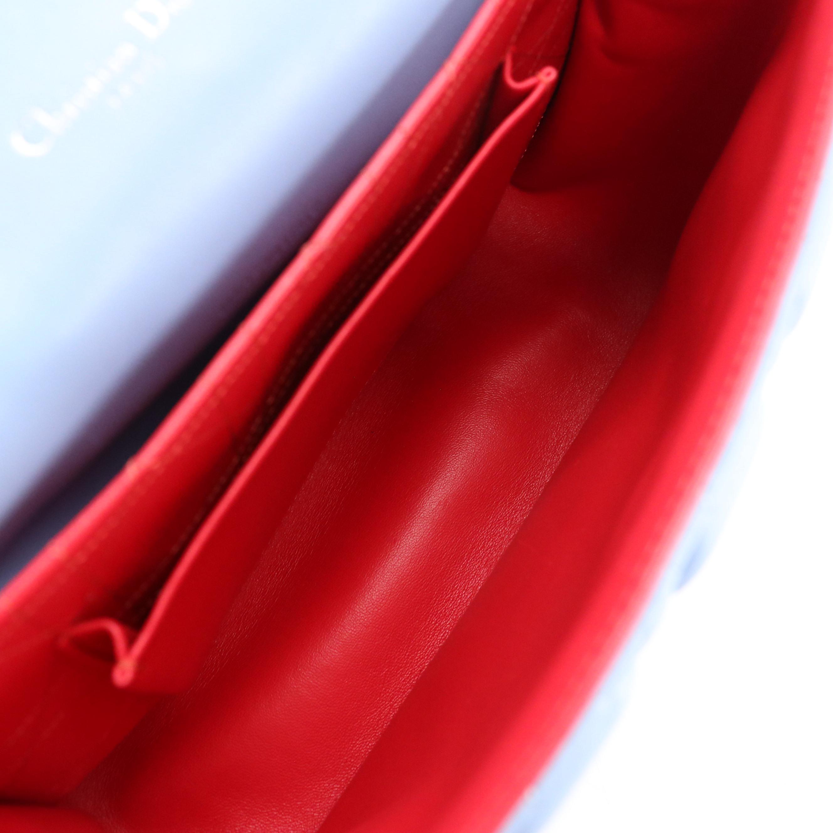 Christian Dior Miss Dior Promenade Medium Flap Bag in Cannage Quilted Lambskin