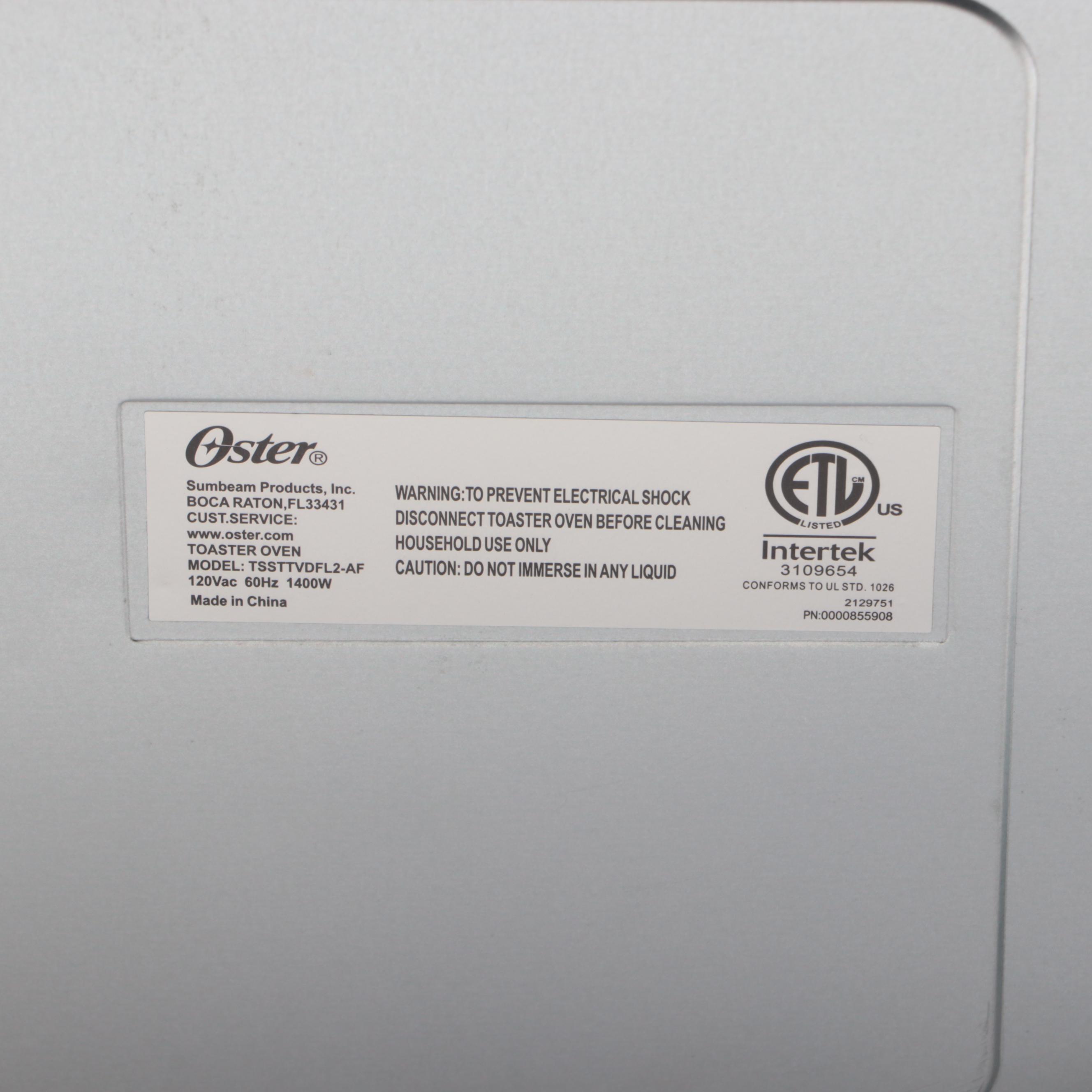 Oster Compact Countertop Air Fryer Toaster Oven