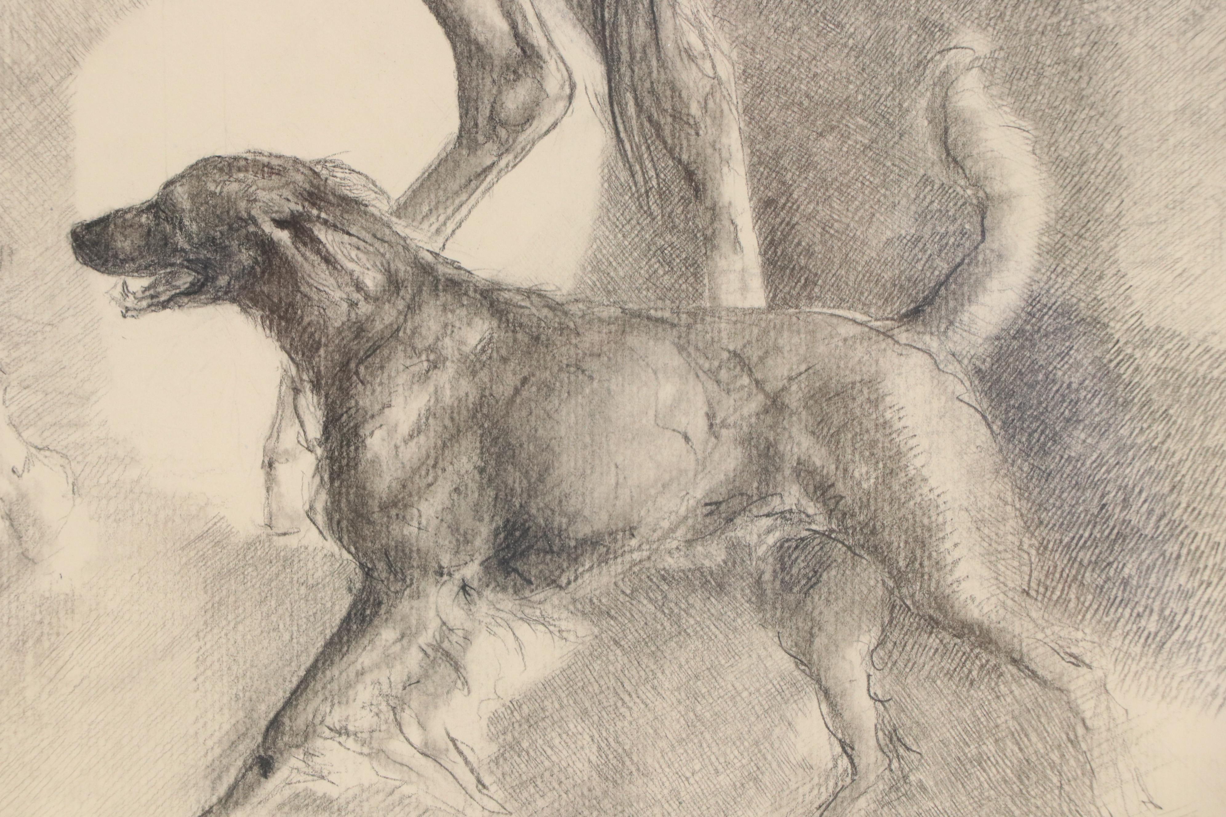 Cynthia Hart Durfey Equine Graphite Drawing "Morning Work"