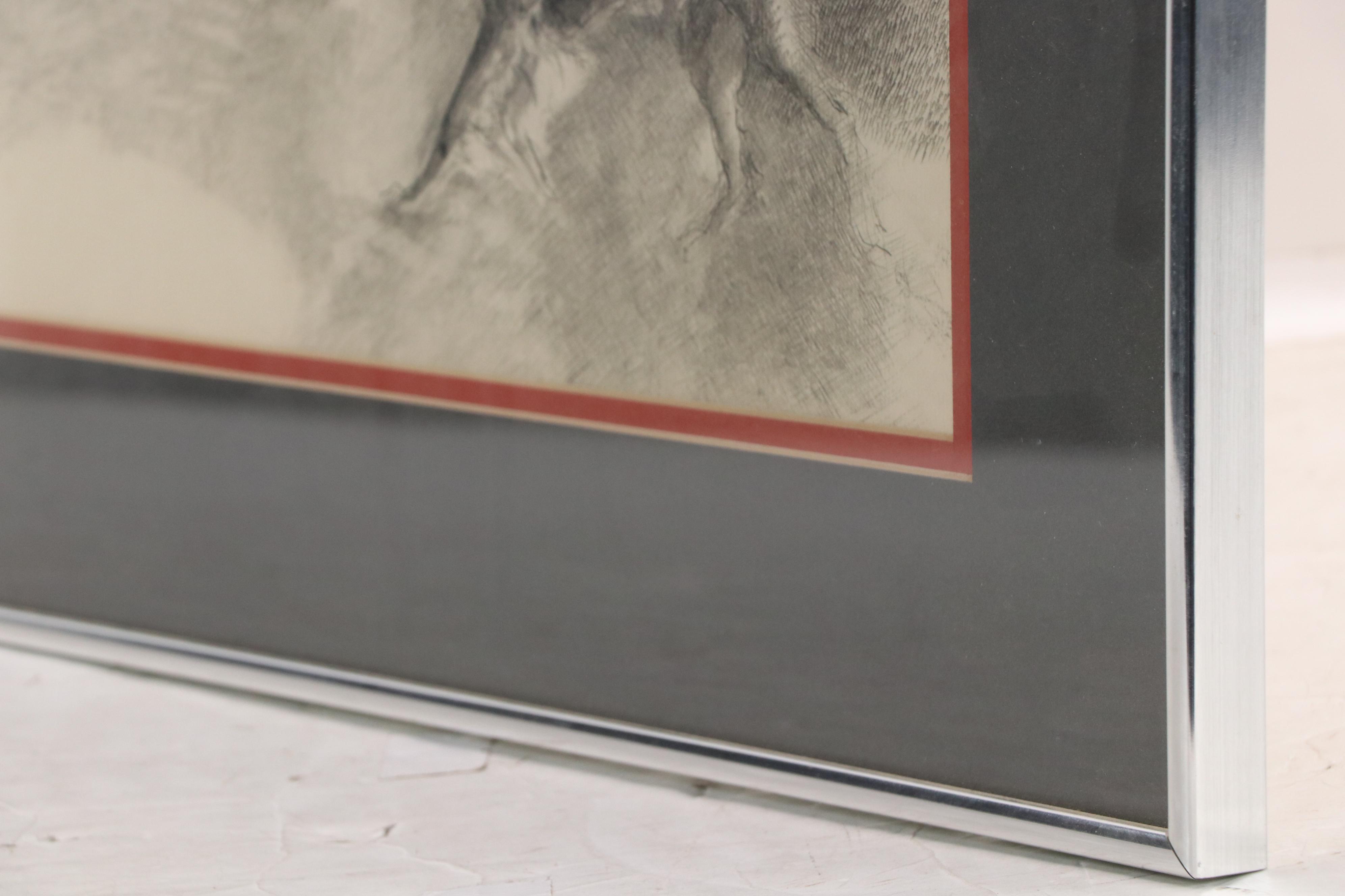 Cynthia Hart Durfey Equine Graphite Drawing "Morning Work"