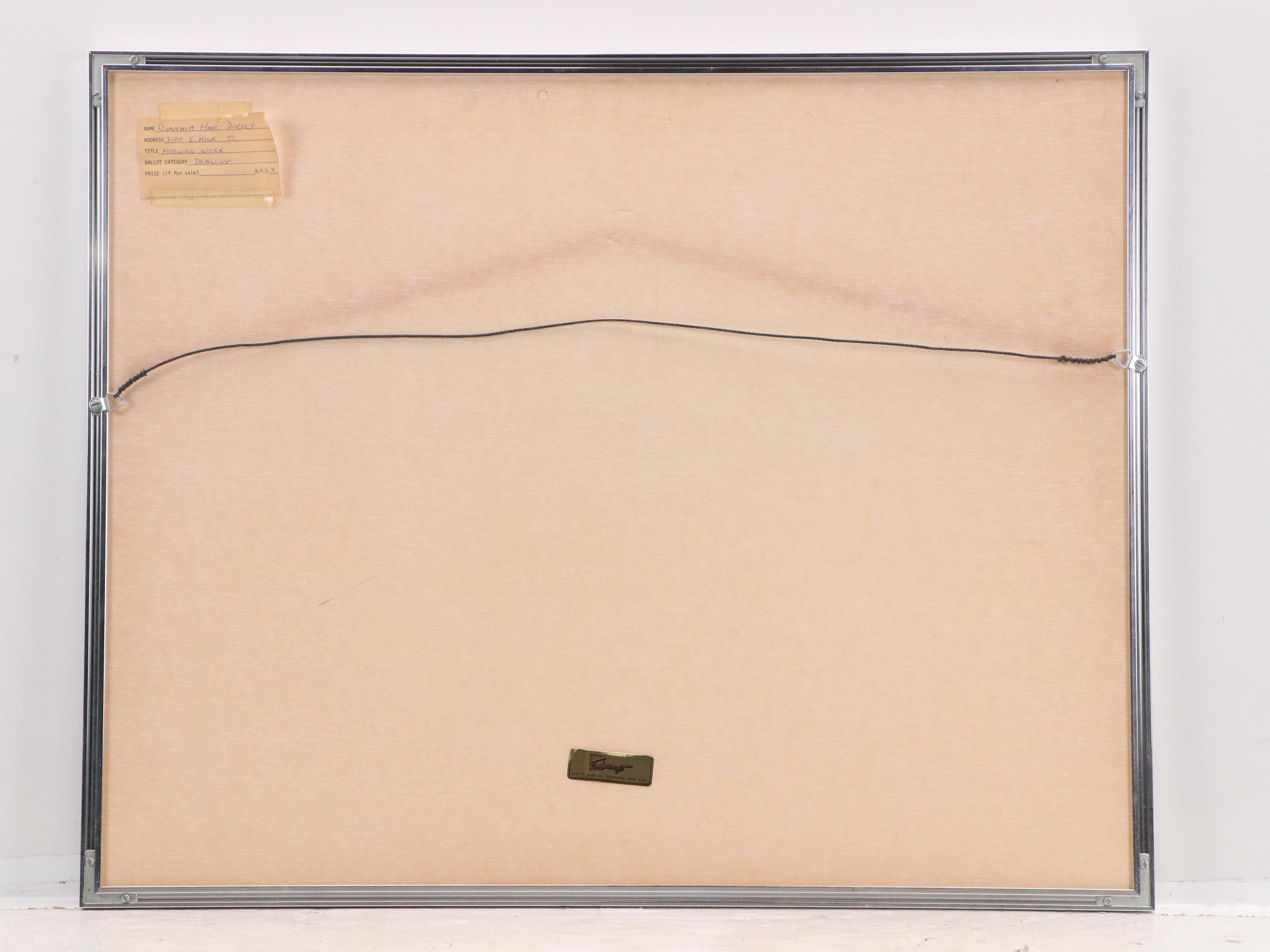 Cynthia Hart Durfey Equine Graphite Drawing "Morning Work"