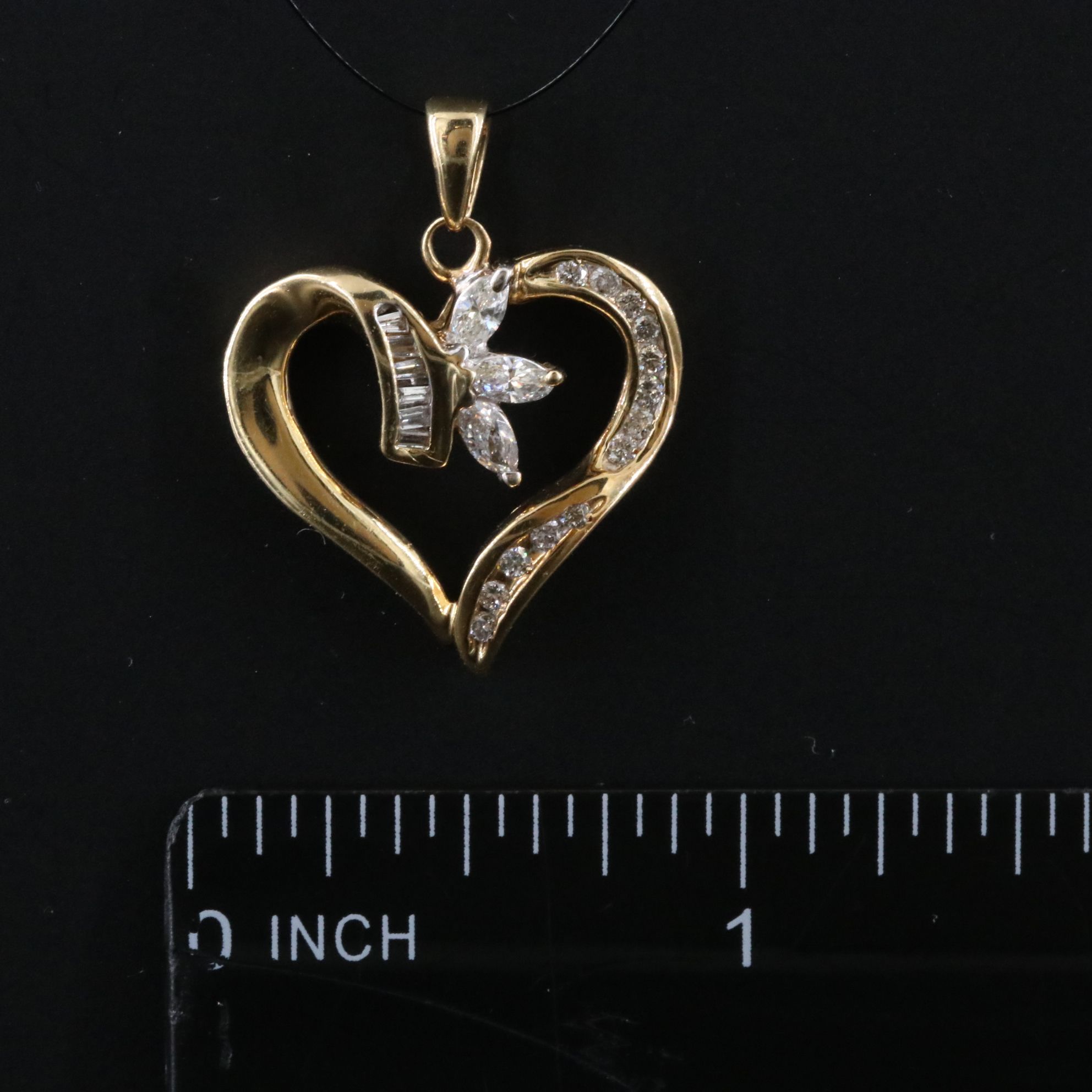 14K 0.36 CTW Diamond Heart Pendant