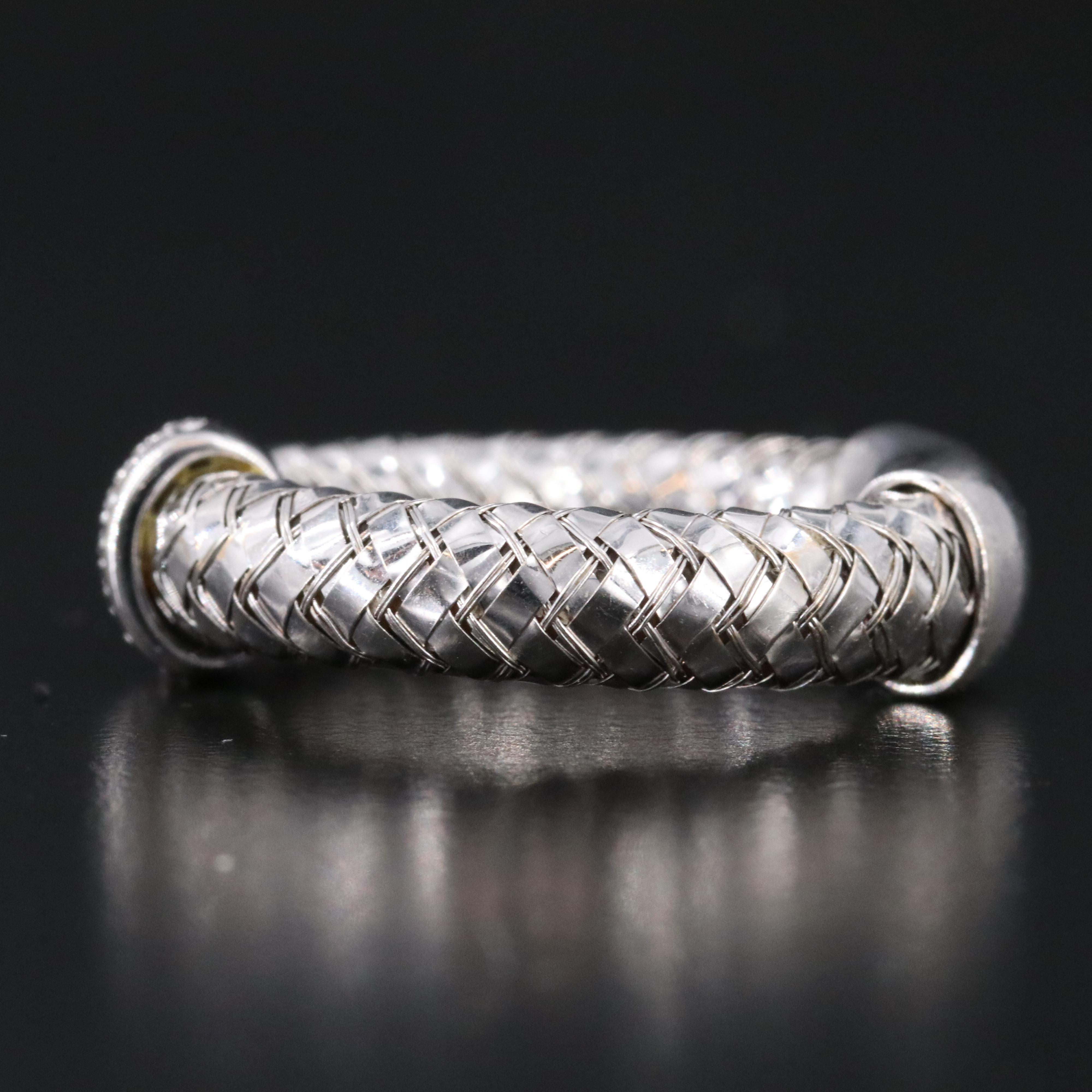 Roberto Coin Primavera 18K Diamond Woven Mesh Ring