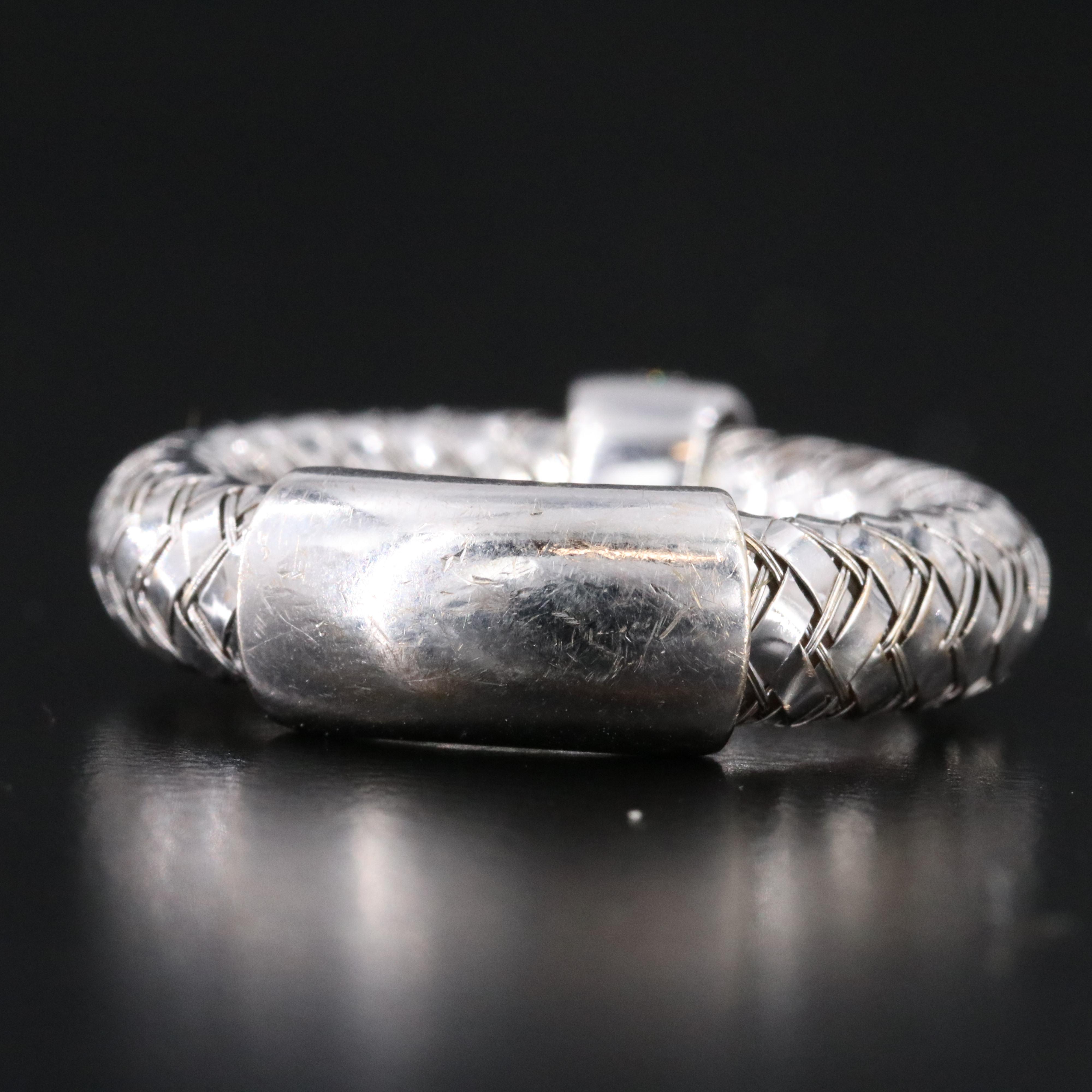 Roberto Coin Primavera 18K Diamond Woven Mesh Ring