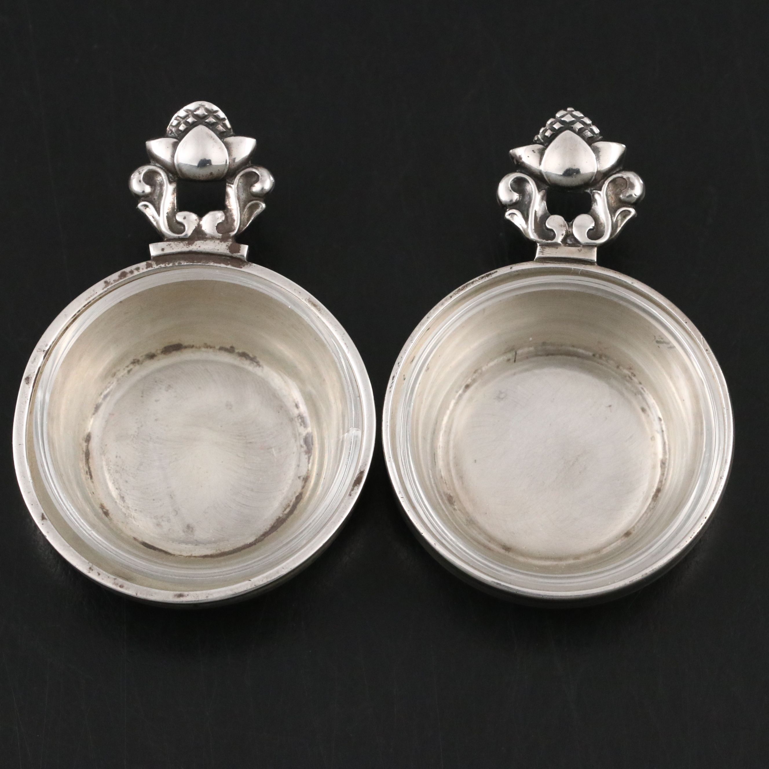 Georg Jensen "Acorn" Sterling Silver Individual Salt Cellars