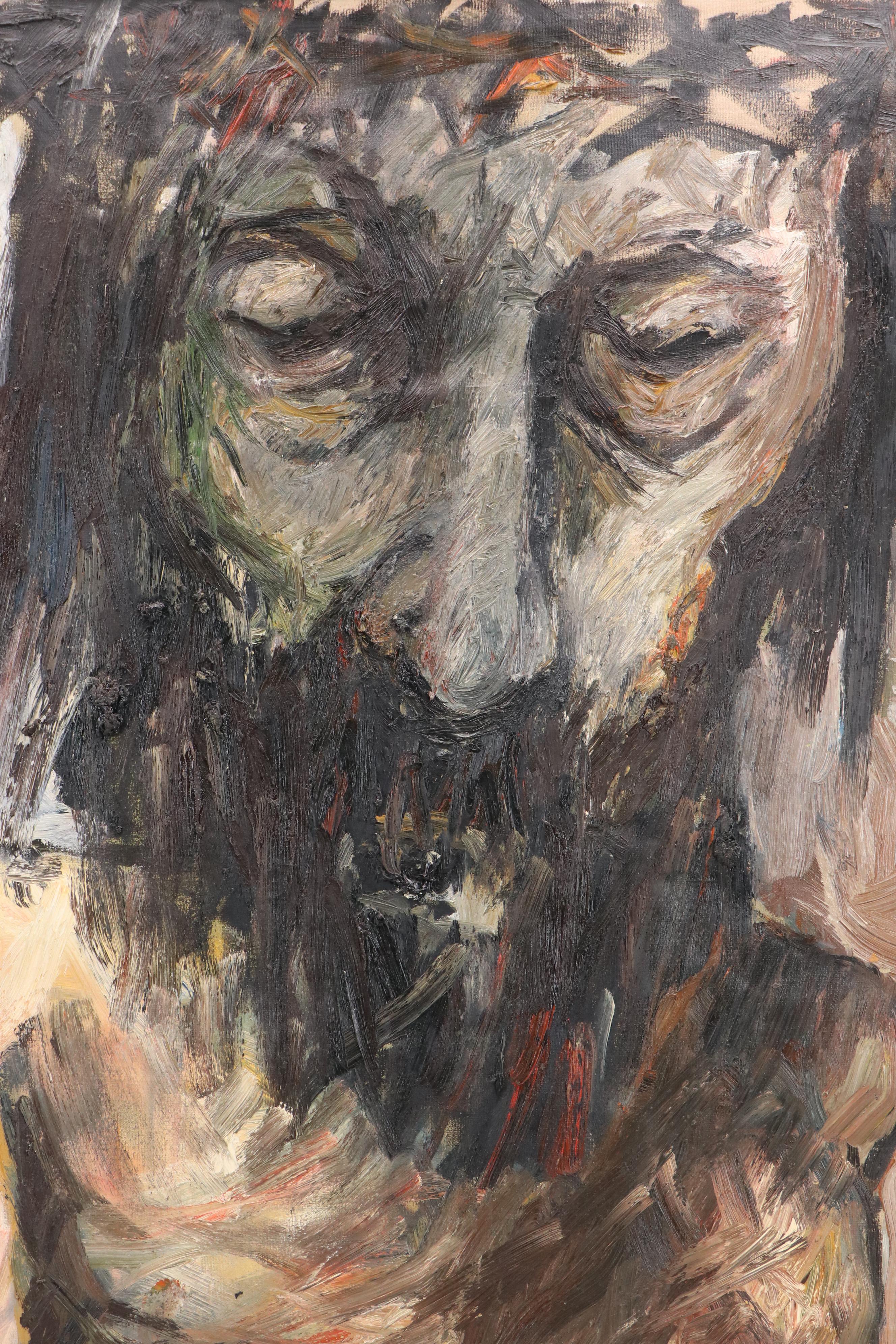 James Bruch Expressionist Oil Painting of Passion Scene