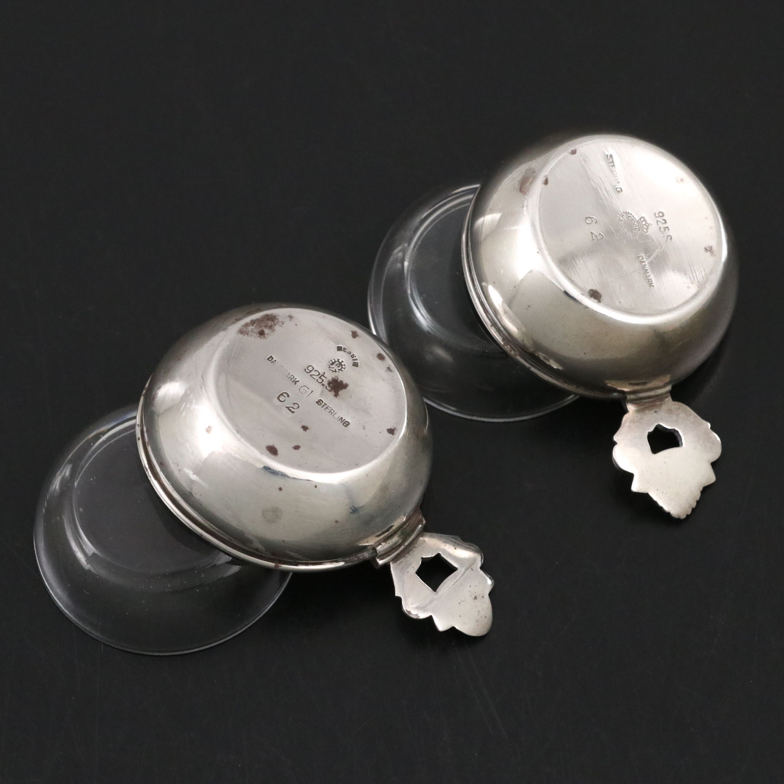 Georg Jensen "Acorn" Sterling Silver Individual Salt Cellars