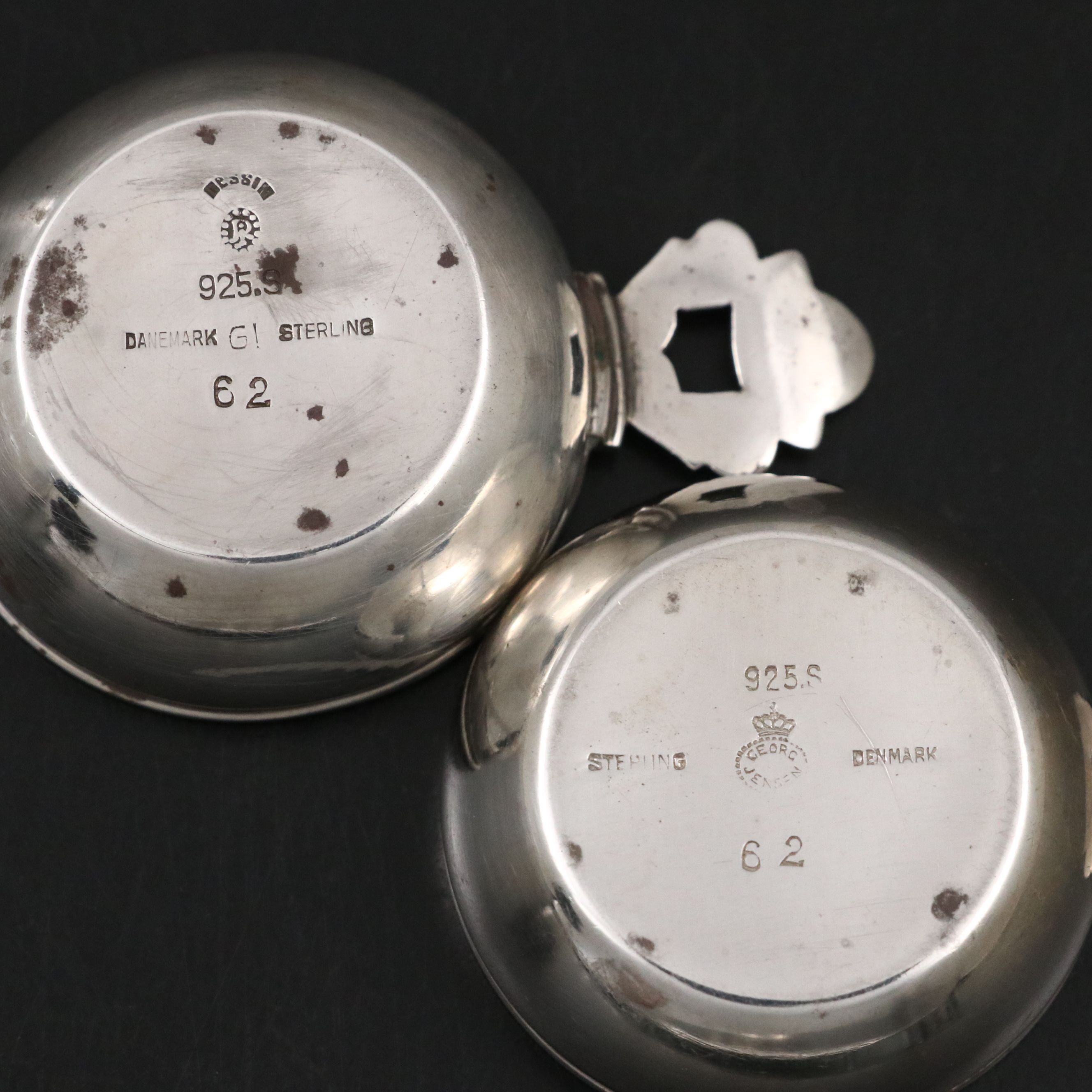 Georg Jensen "Acorn" Sterling Silver Individual Salt Cellars