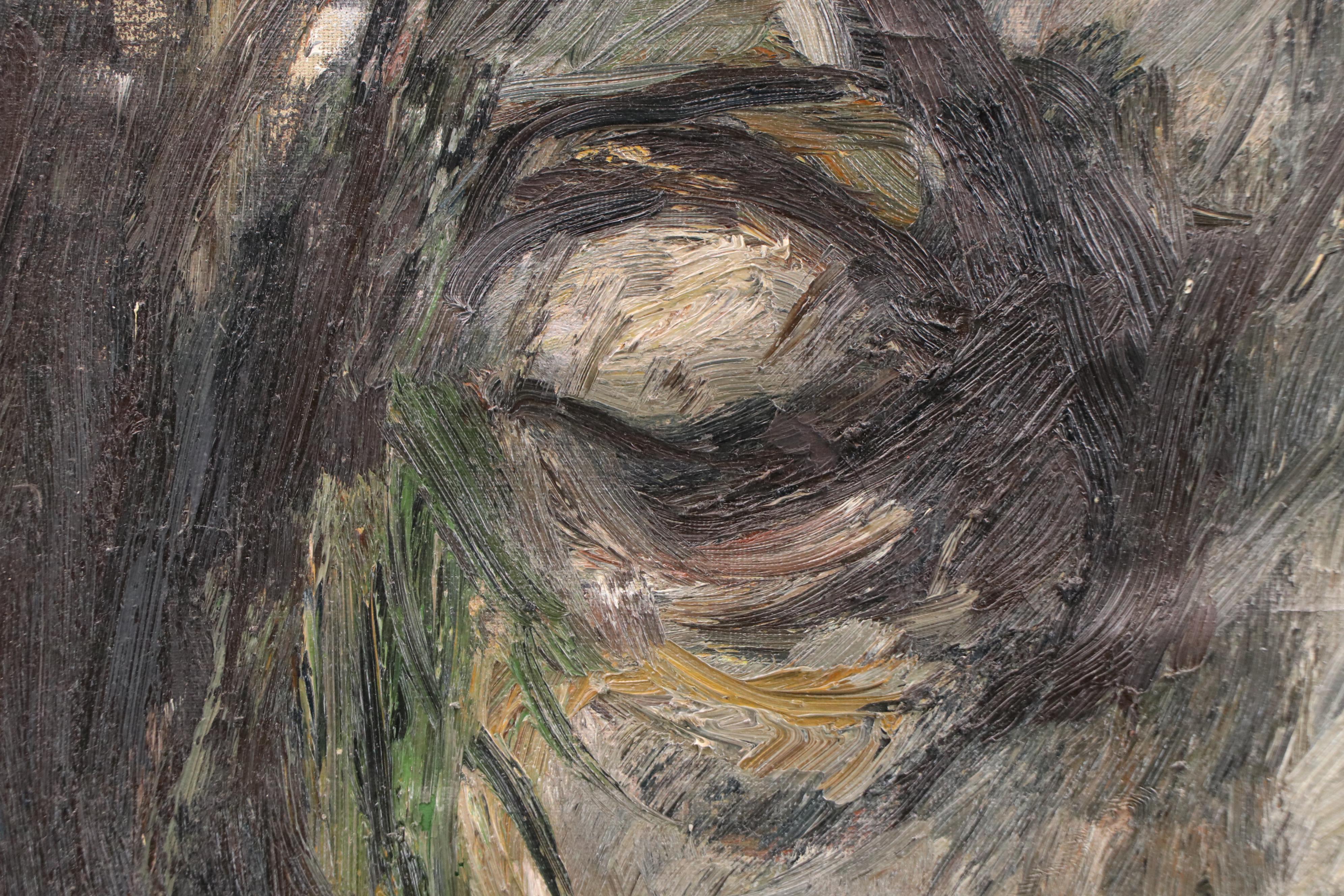 James Bruch Expressionist Oil Painting of Passion Scene