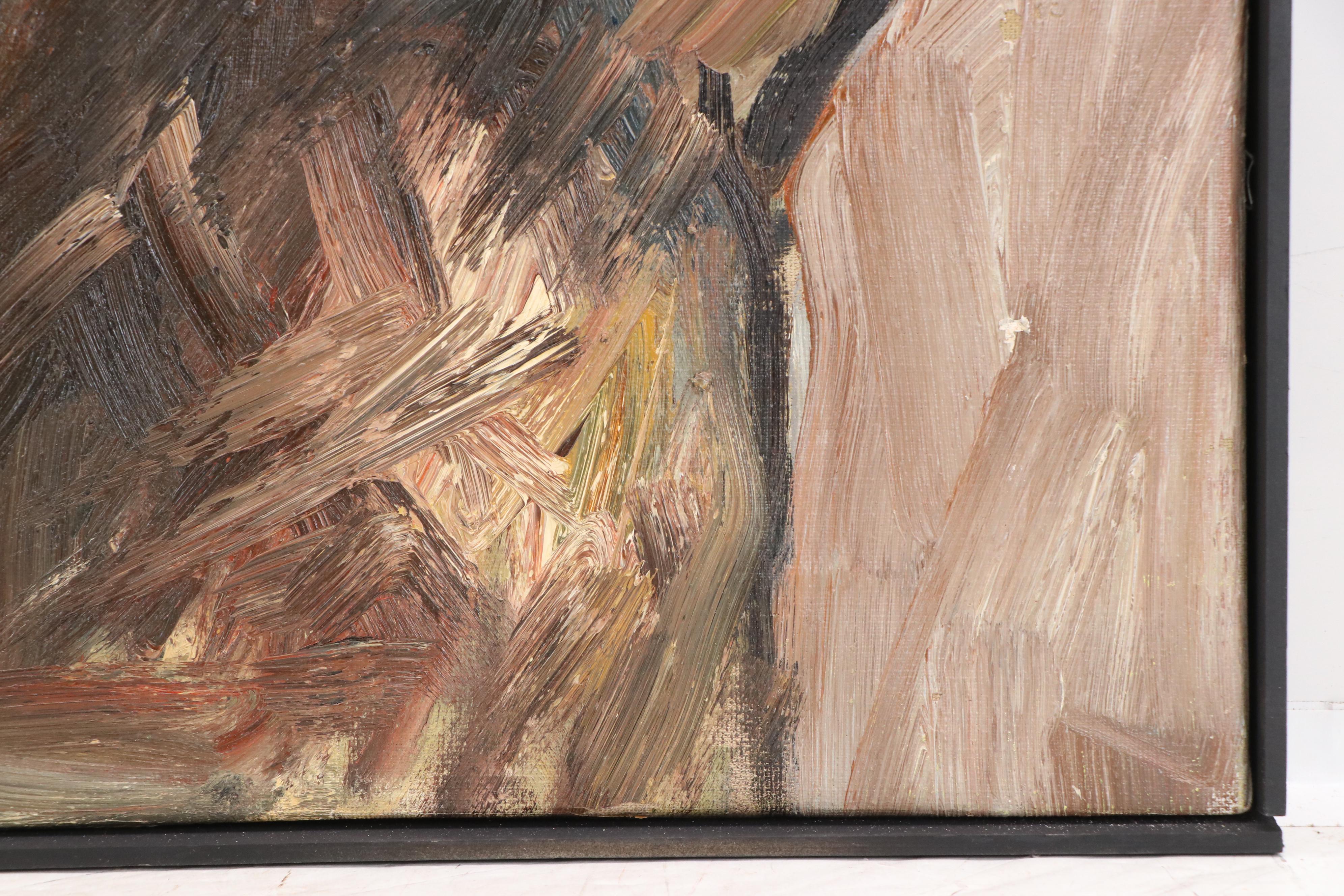 James Bruch Expressionist Oil Painting of Passion Scene