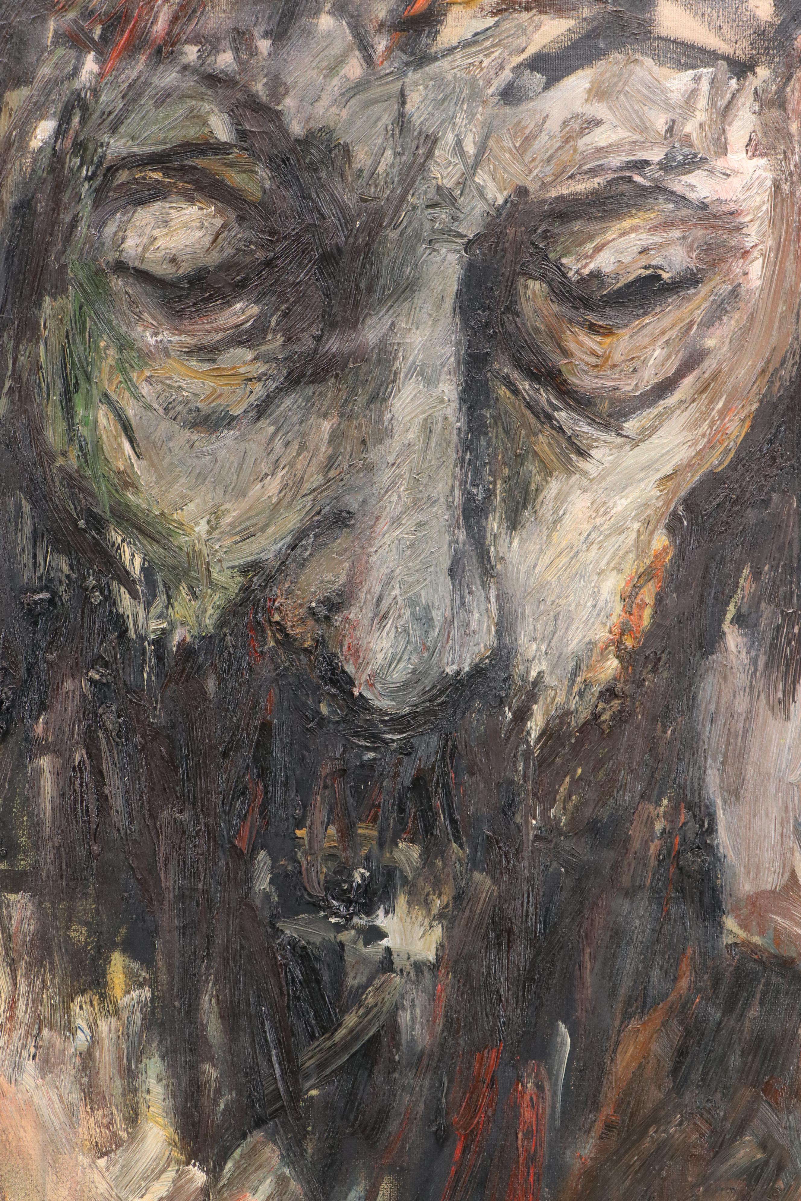 James Bruch Expressionist Oil Painting of Passion Scene