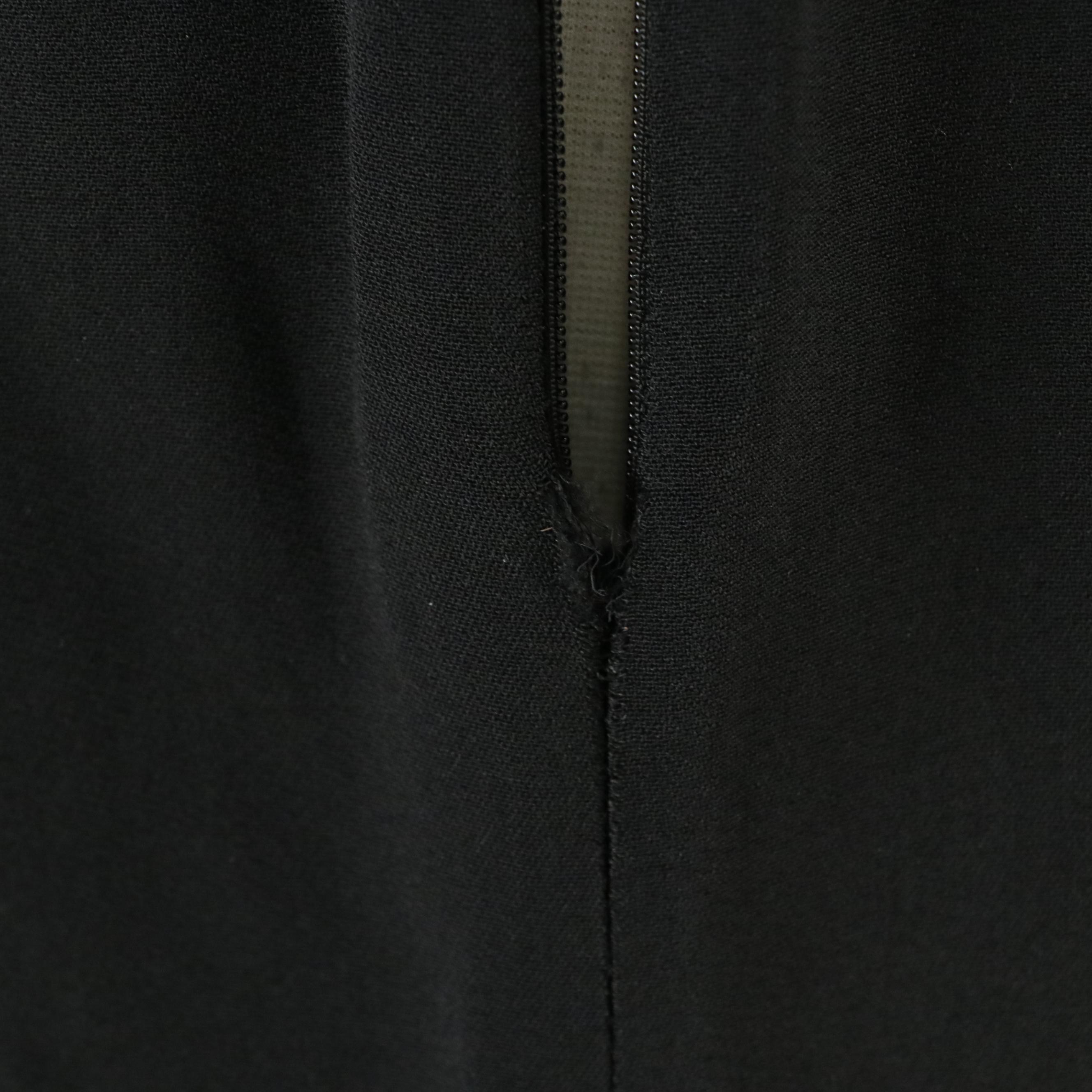 Stella McCartney Flared Hem V-Neck Shift Dress in Black Rayon Stretch